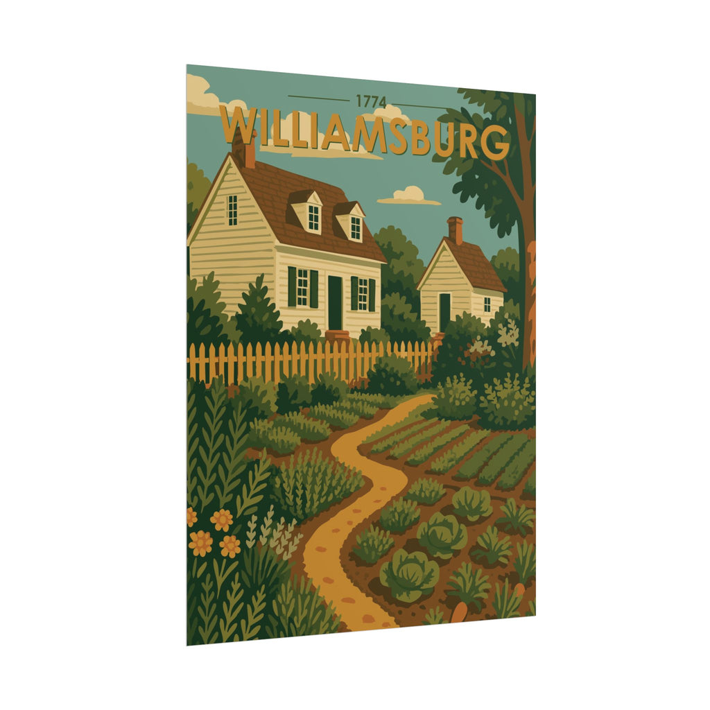 Williamsburg Garden Poster | 1774 | Vintage-Inspired Poster Print