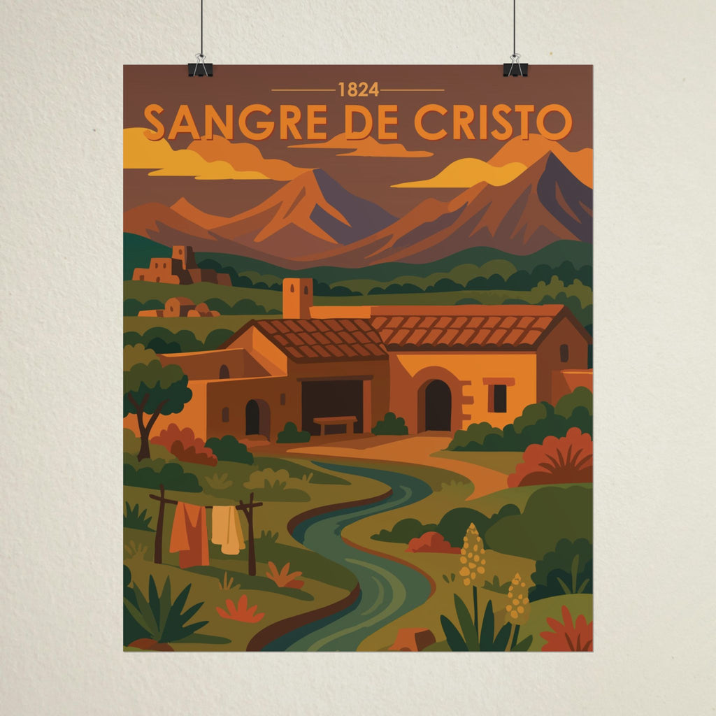 Sangre de Cristo Poster | 1824 | Vintage-Inspired Poster Print