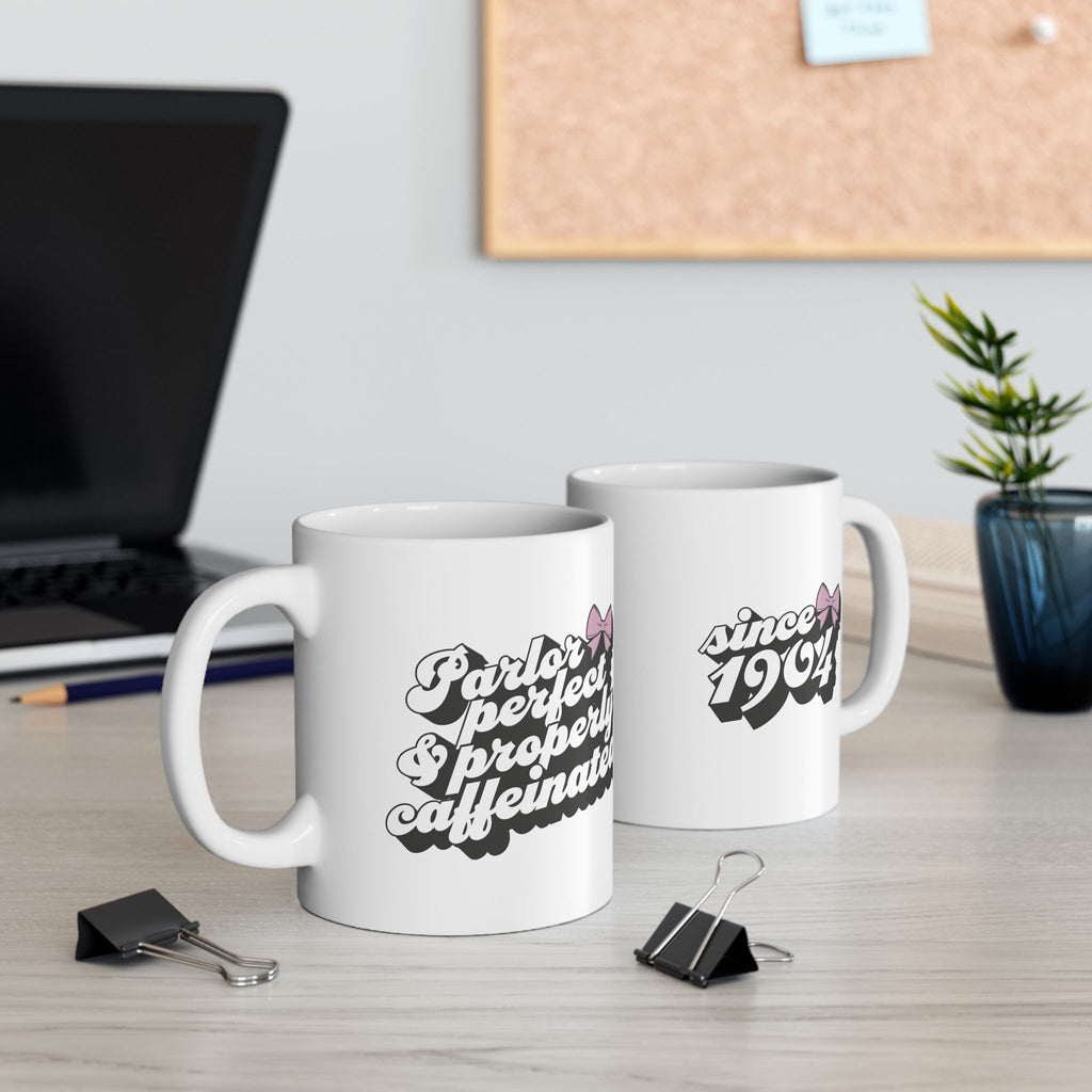 Parlor Perfect and Caffeinated | 1904 | Ceramic Mug