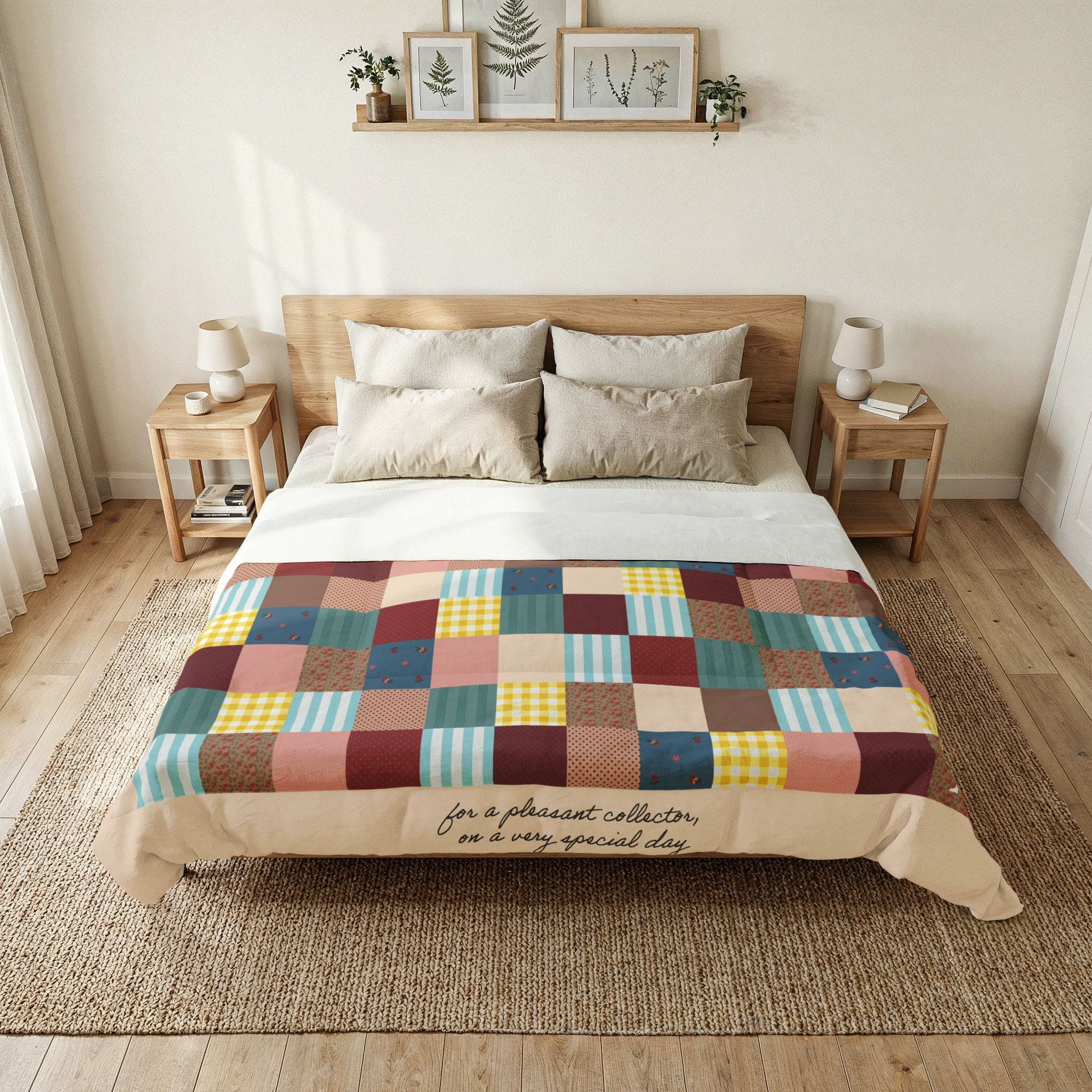 Keepsake Quilt Comforter | Vintage-Inspired Printed Patchwork Bedding | 1854