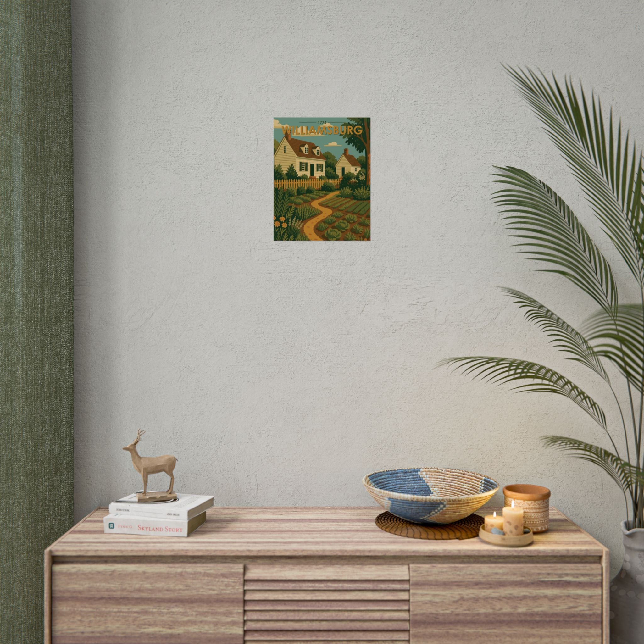 Williamsburg Garden Poster | 1774 | Vintage-Inspired Poster Print