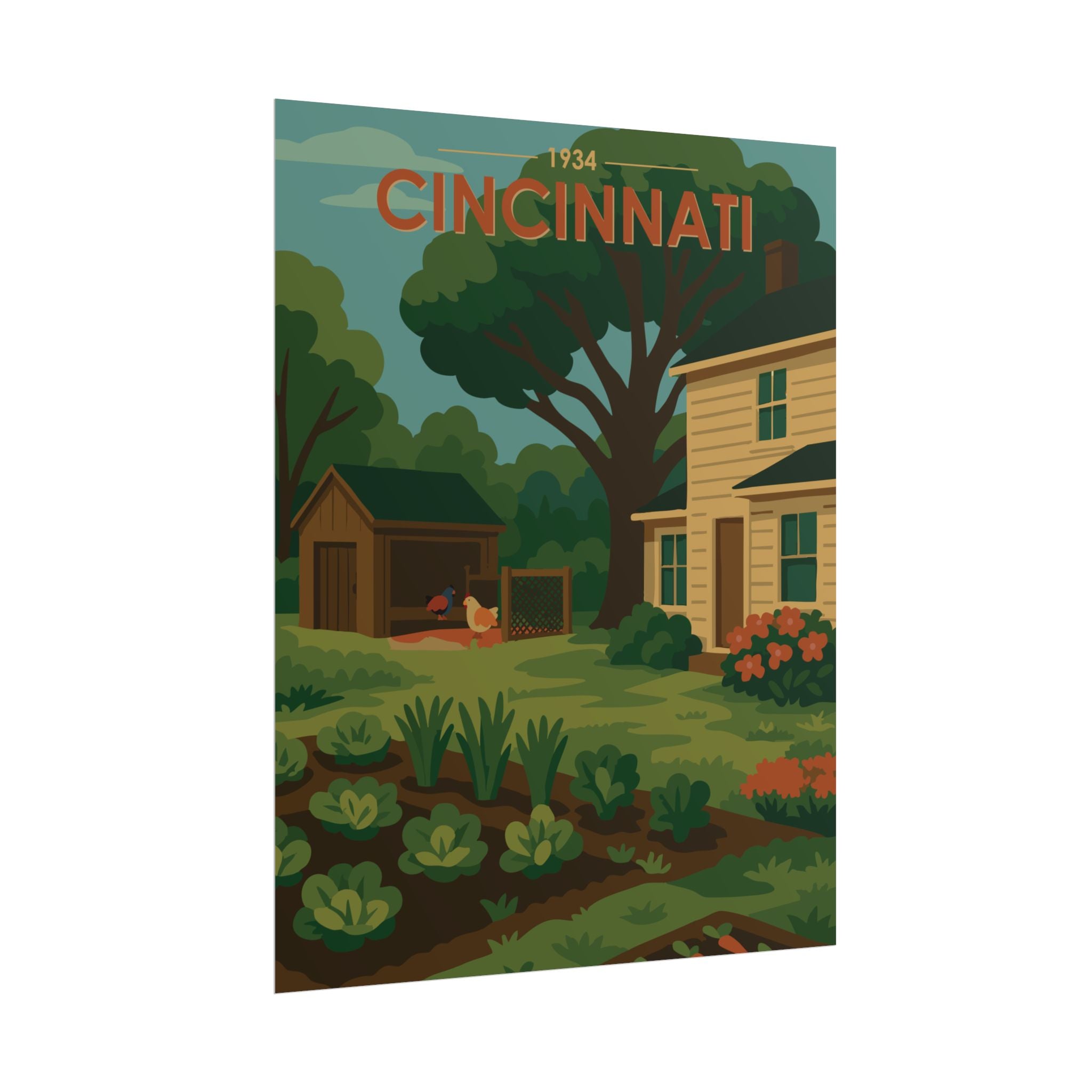 Cincinnati Poster | 1934 | Vintage-Inspired Poster Print