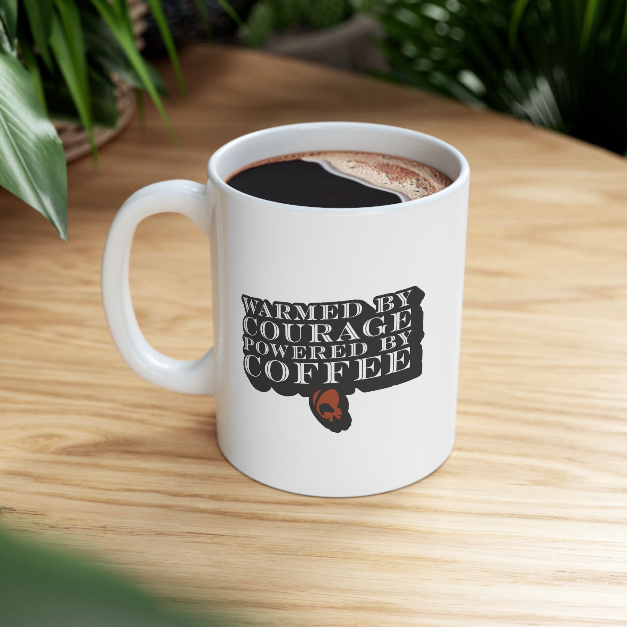 Warmed by Courage, Powered by Coffee | 1864 | Ceramic Mug