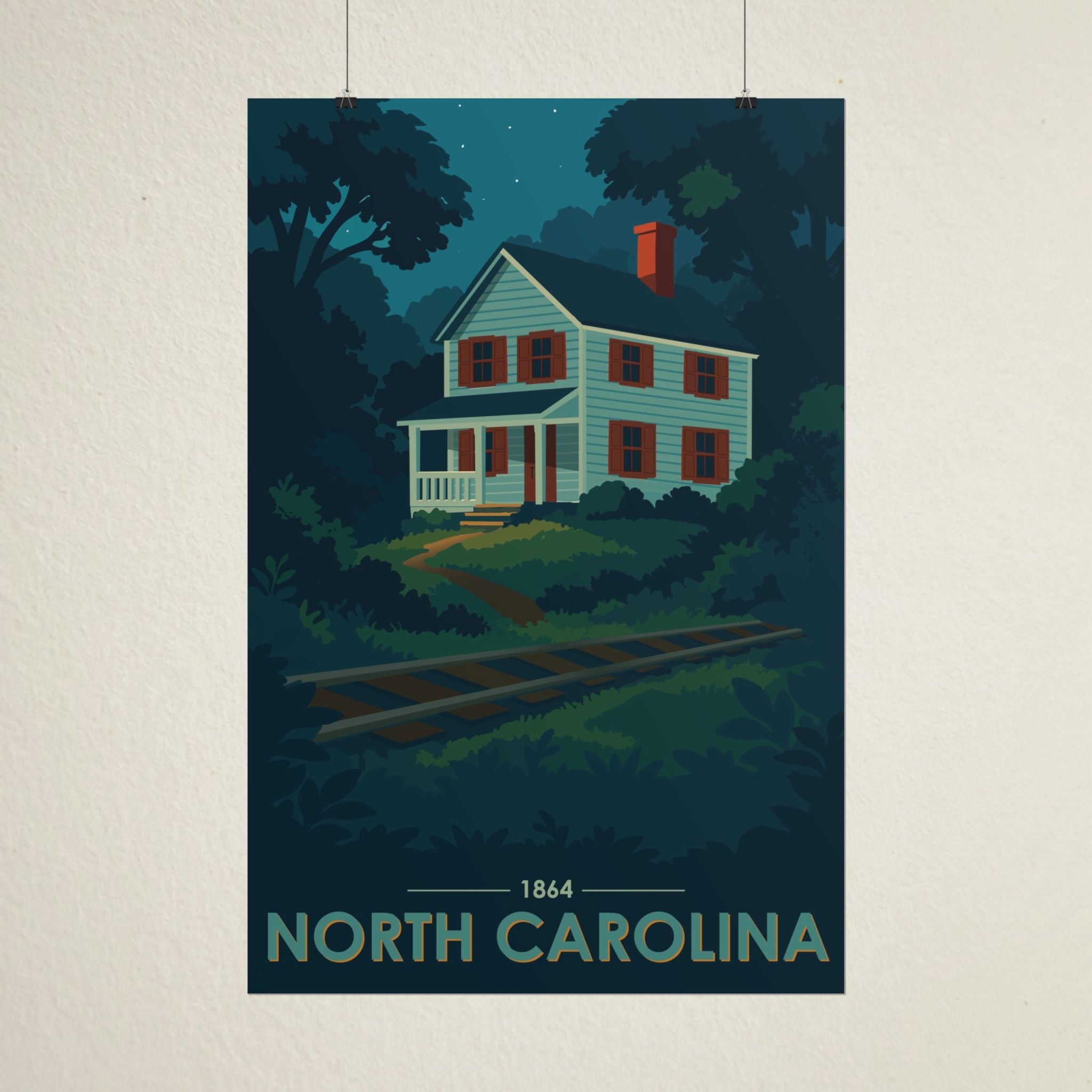North Carolina Poster | 1864 | Vintage-Inspired Poster Print