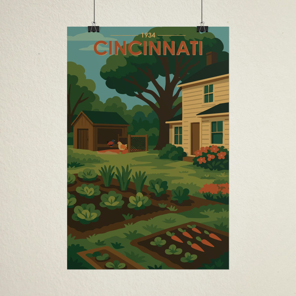 Cincinnati Poster | 1934 | Vintage-Inspired Poster Print