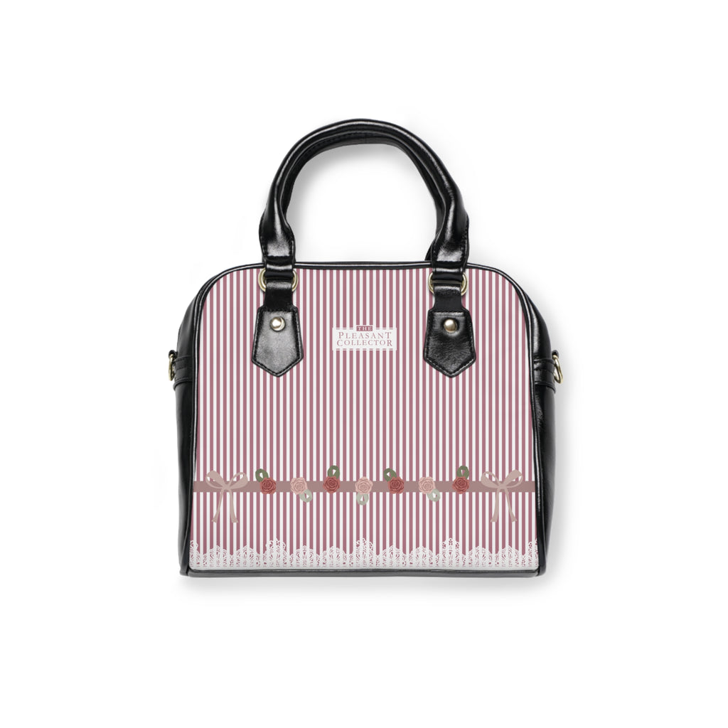 Tea Rose and Lace Striped Bag | 1904 | PU Leather