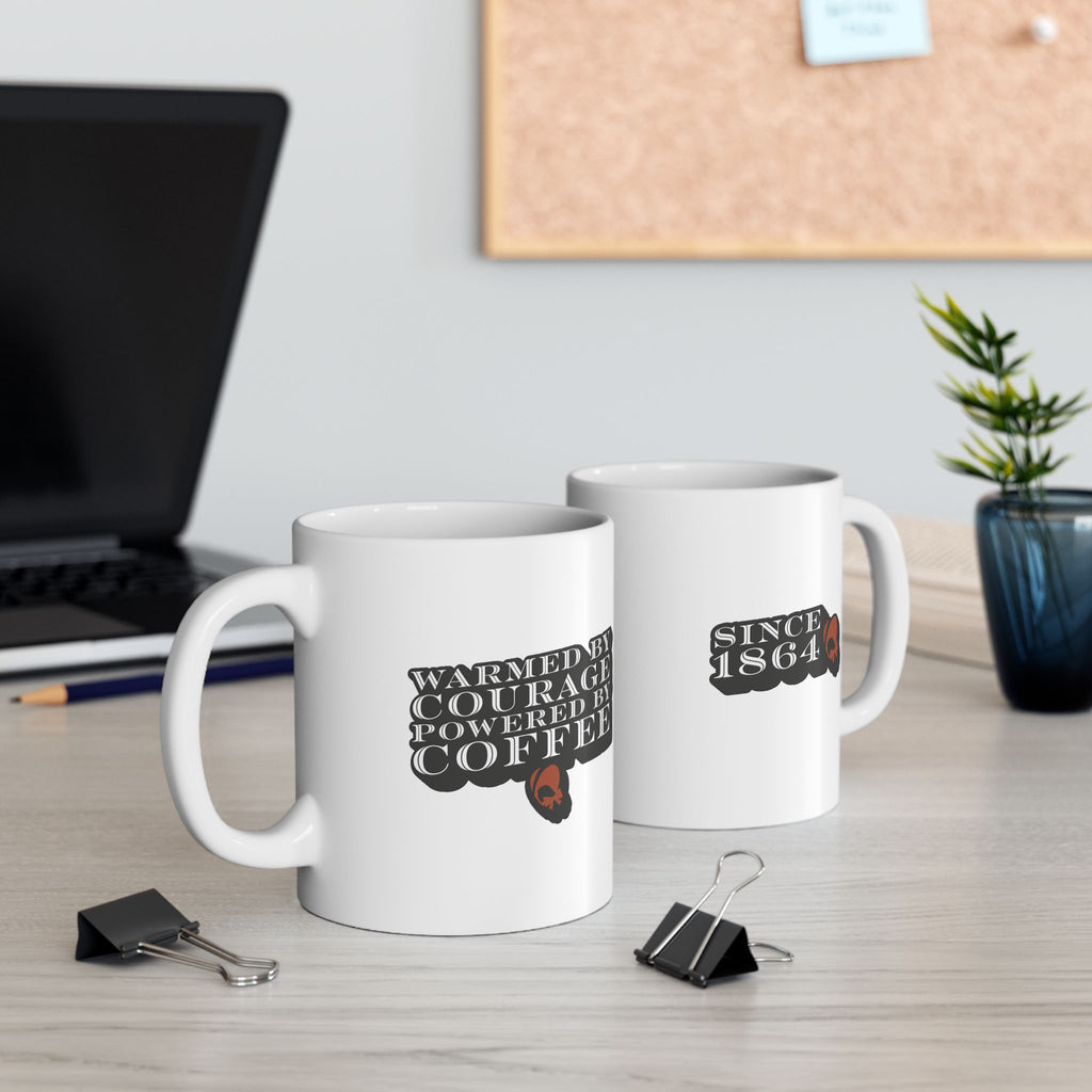Warmed by Courage, Powered by Coffee | 1864 | Ceramic Mug