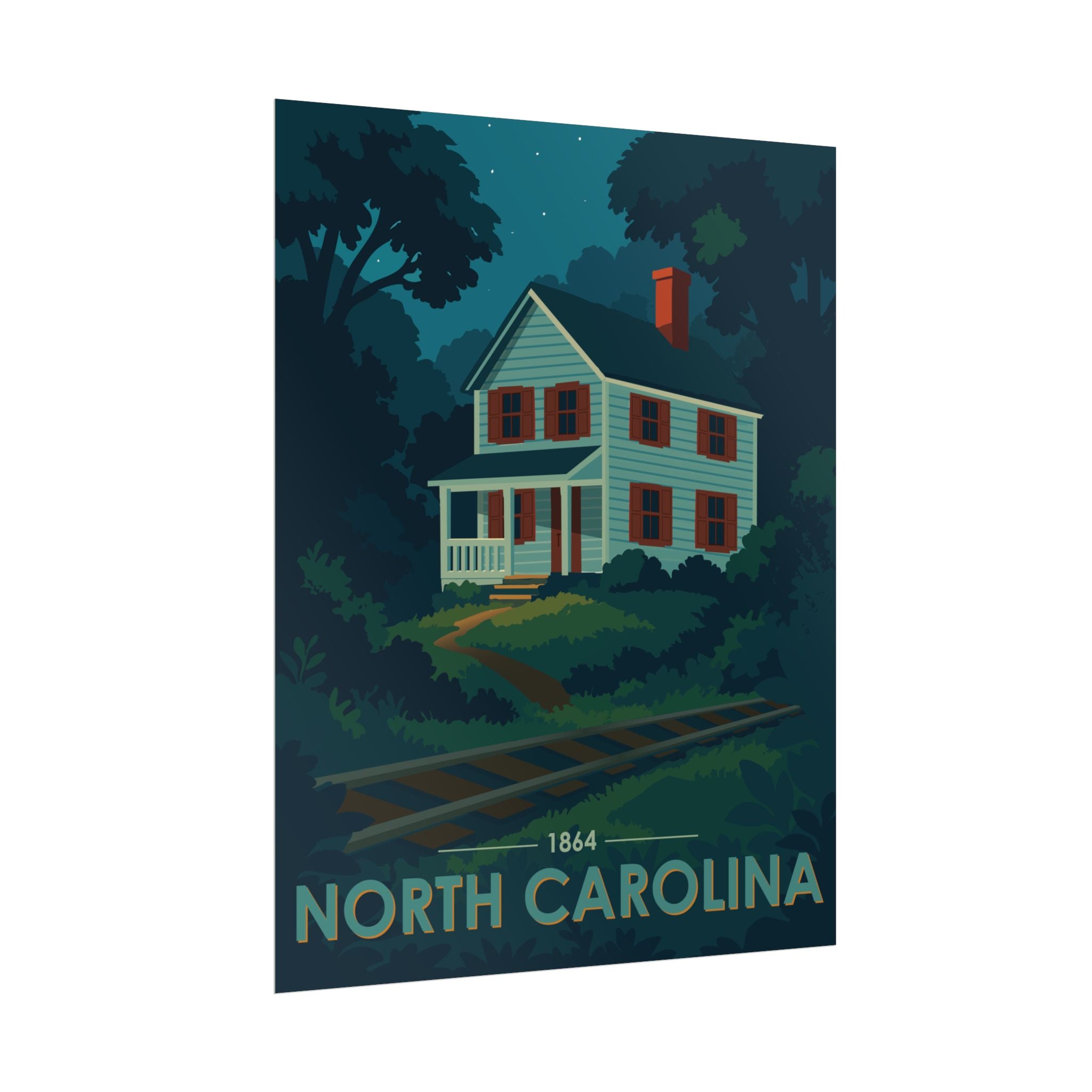 North Carolina Poster | 1864 | Vintage-Inspired Poster Print