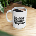 Embroidery, Etiquette, and Espresso | 1774 | Ceramic Mug