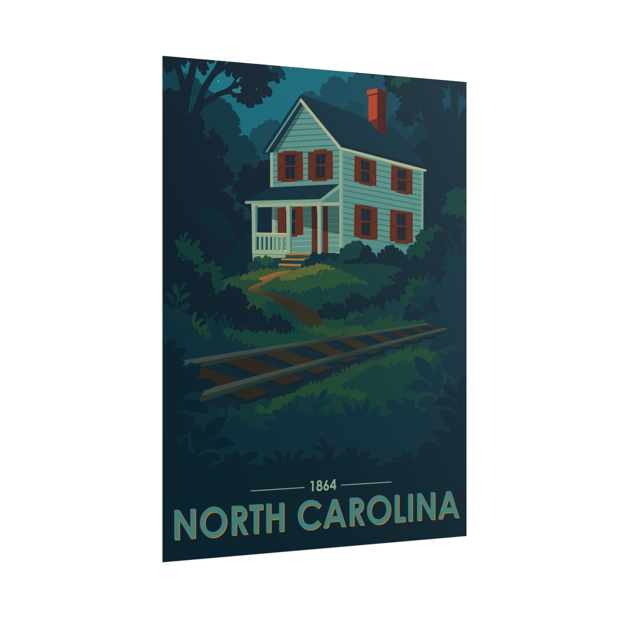North Carolina Poster | 1864 | Vintage-Inspired Poster Print