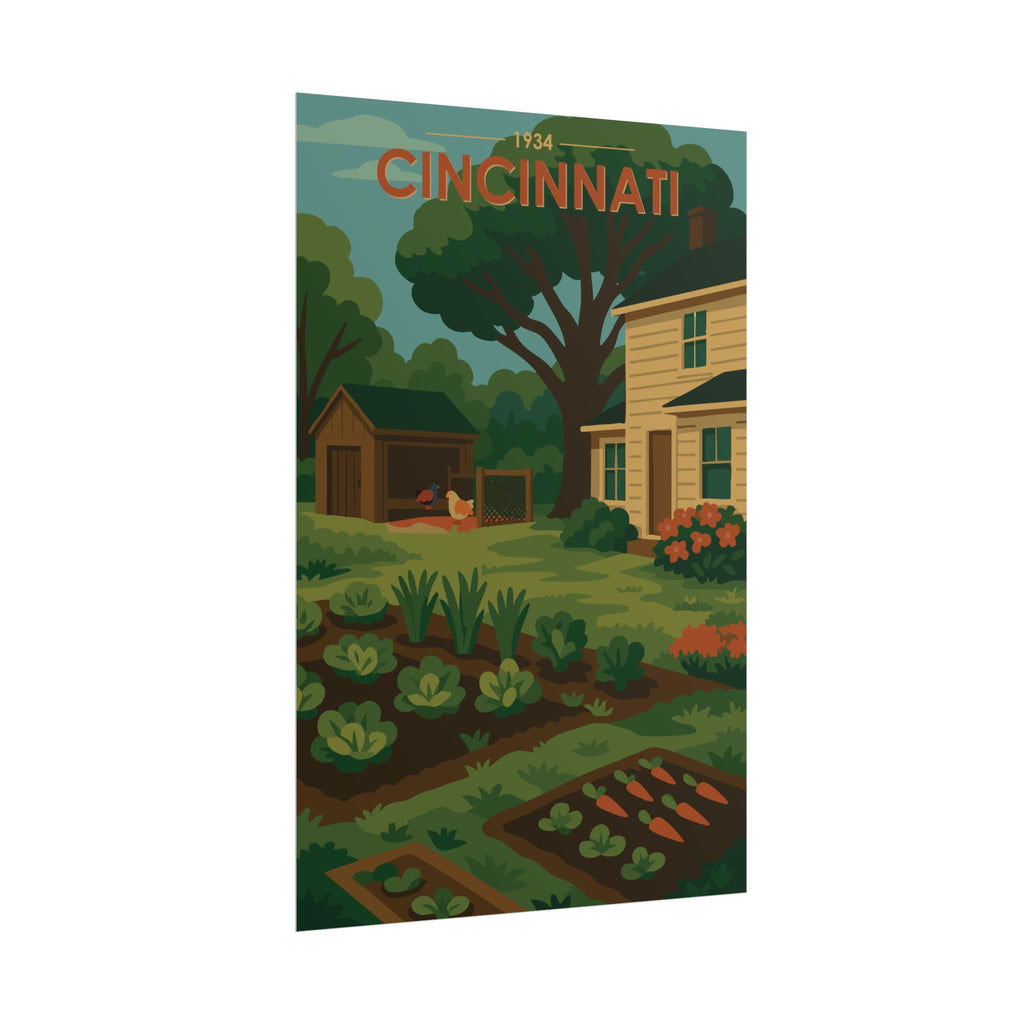 Cincinnati Poster | 1934 | Vintage-Inspired Poster Print