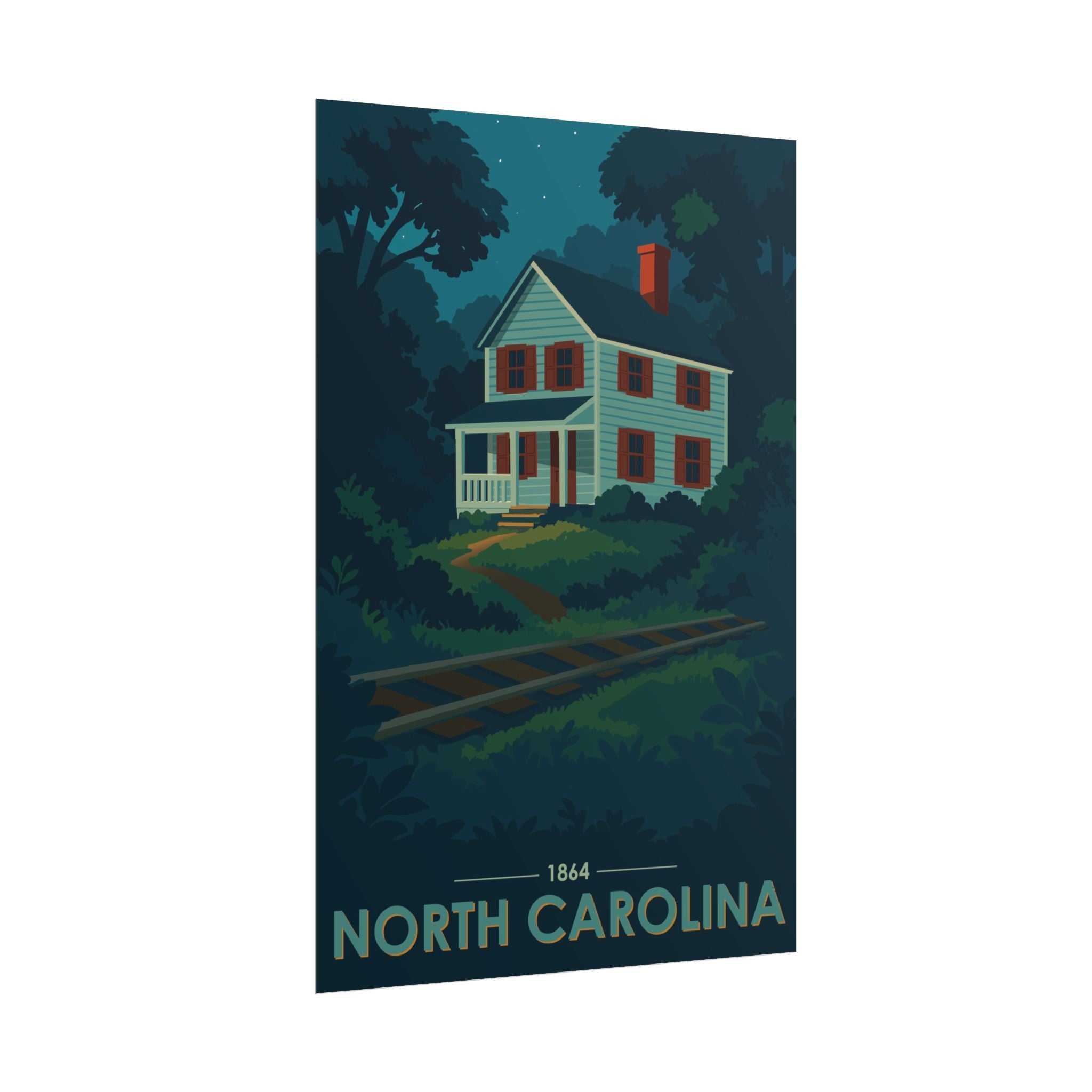 North Carolina Poster | 1864 | Vintage-Inspired Poster Print