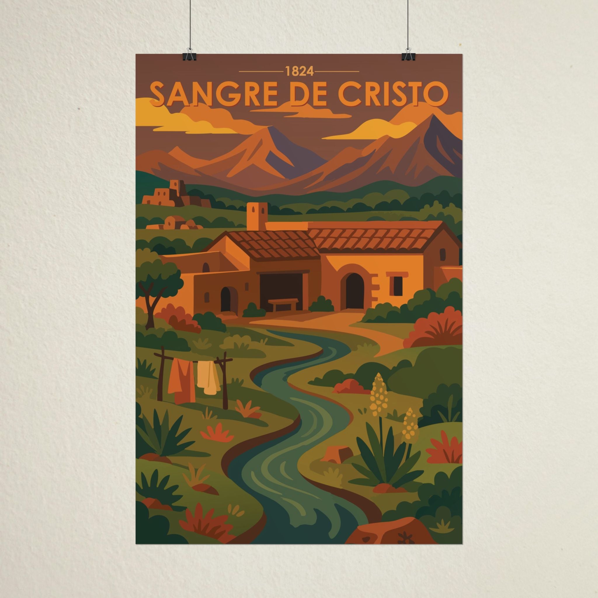 Sangre de Cristo Poster | 1824 | Vintage-Inspired Poster Print