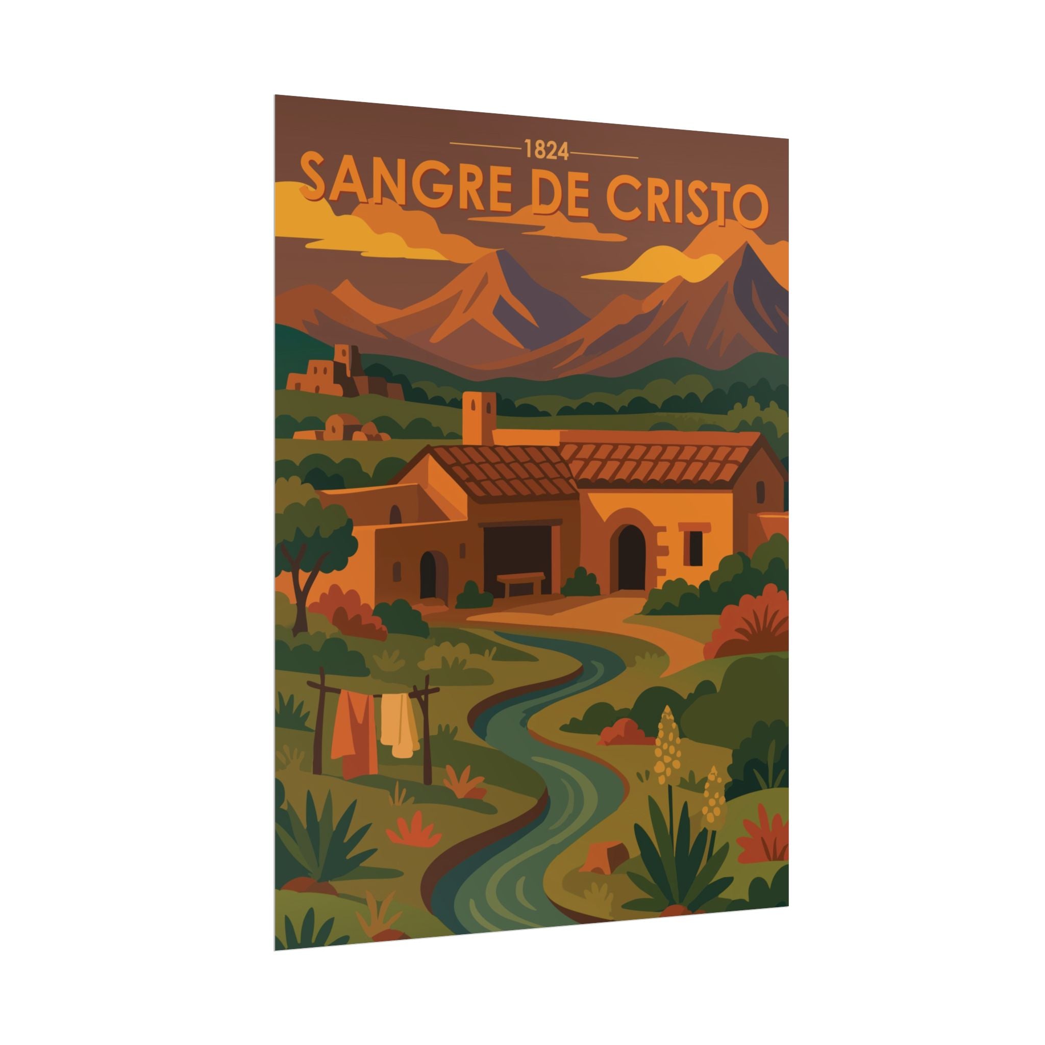 Sangre de Cristo Poster | 1824 | Vintage-Inspired Poster Print