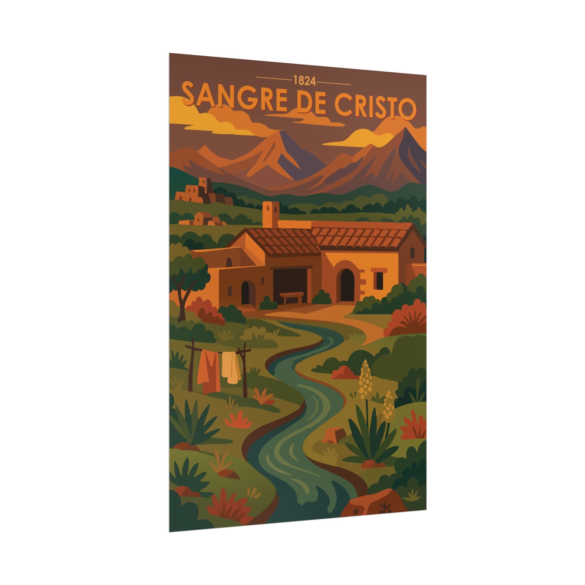 Sangre de Cristo Poster | 1824 | Vintage-Inspired Poster Print