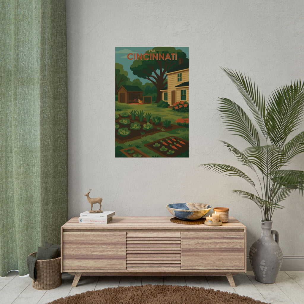 Cincinnati Poster | 1934 | Vintage-Inspired Poster Print