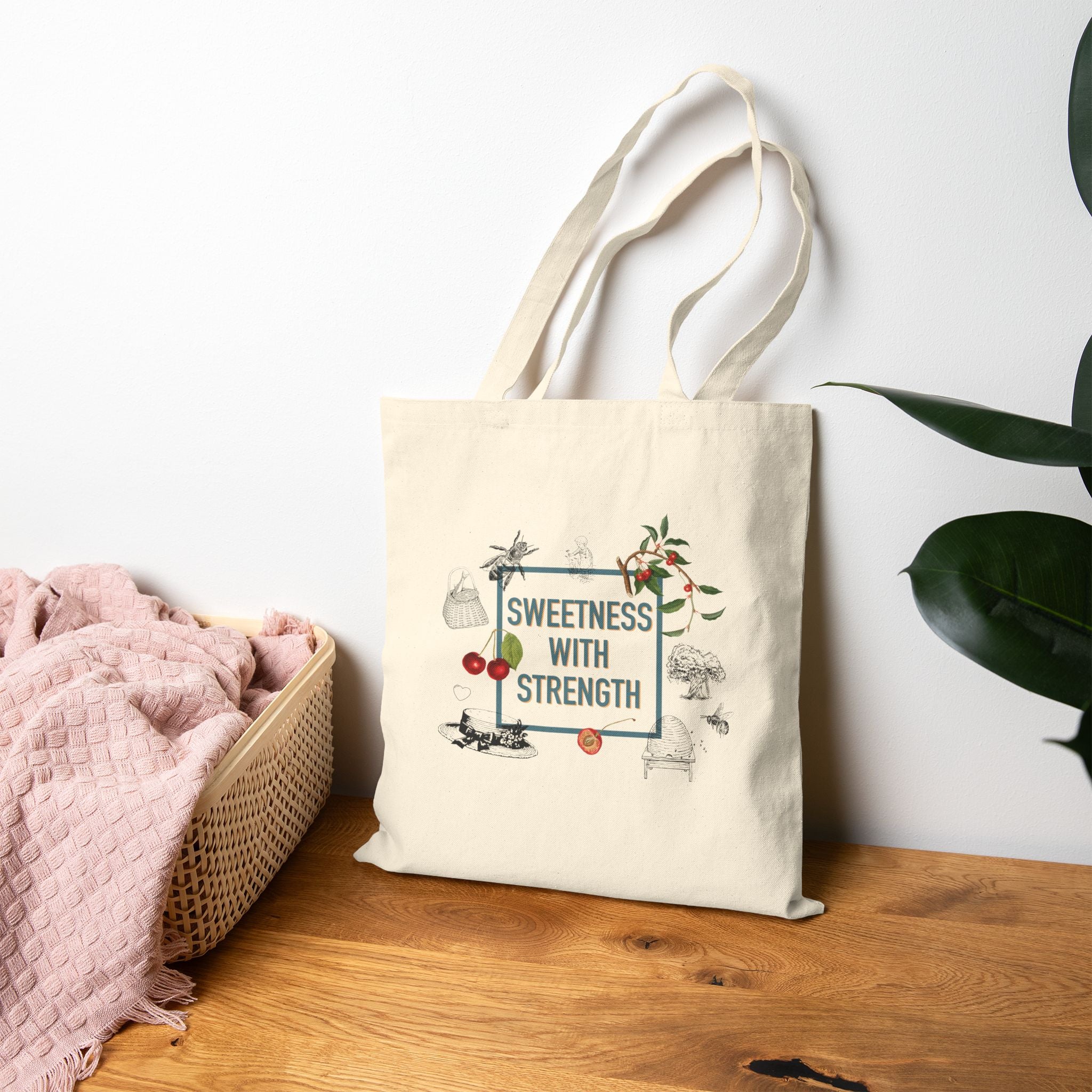 Sweetness with Strength Tote | Cotton Canvas Bag | 1854 Summer Collection