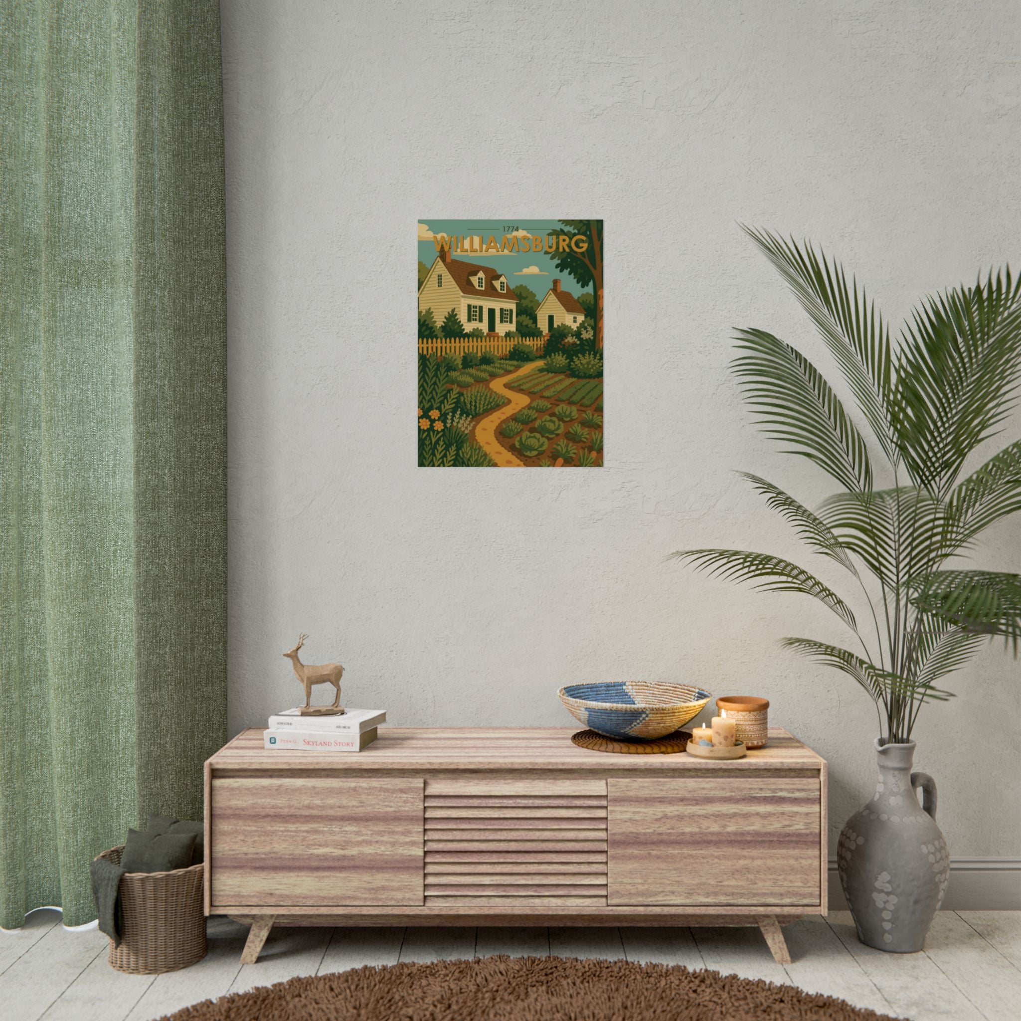 Williamsburg Garden Poster | 1774 | Vintage-Inspired Poster Print