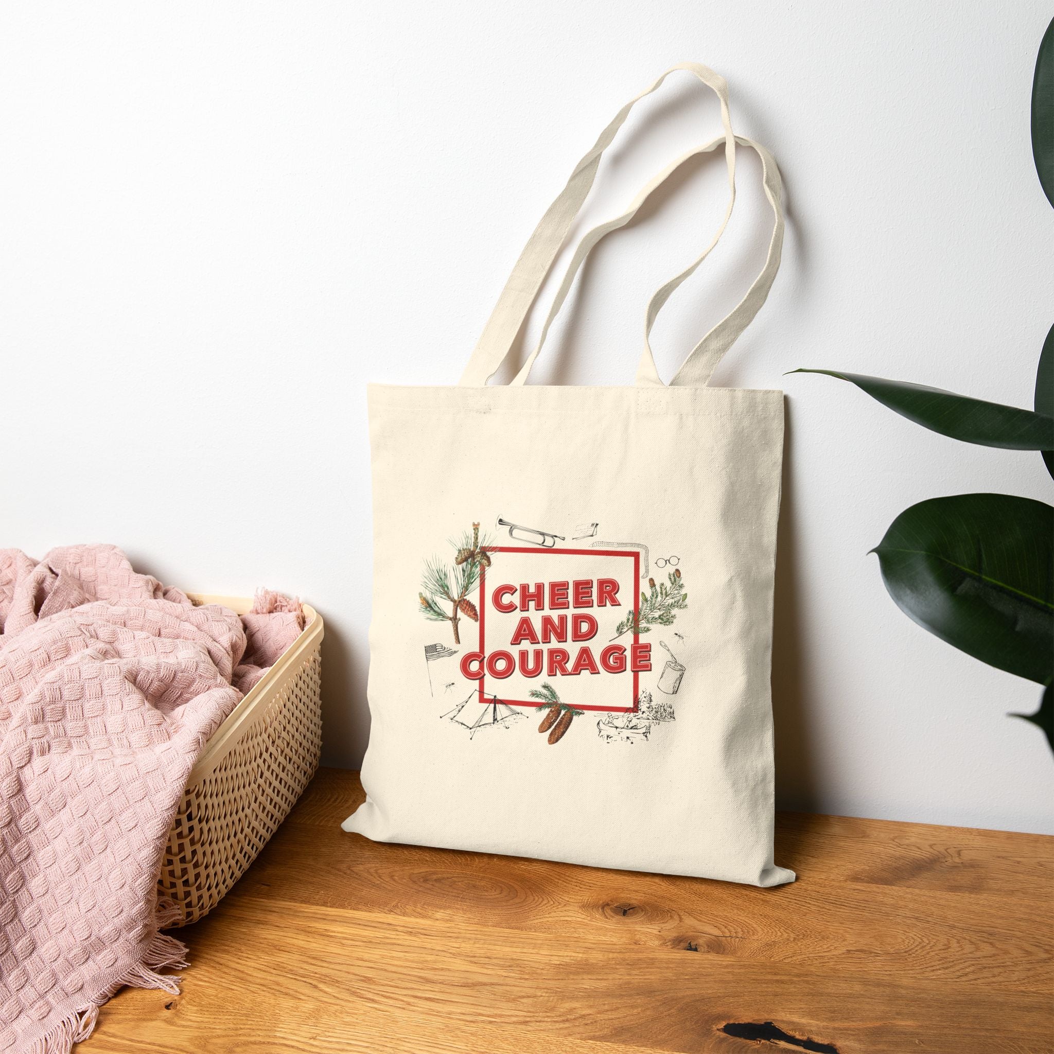 Cheer and Courage Tote | Cotton Canvas Bag | 1944 Summer Collection
