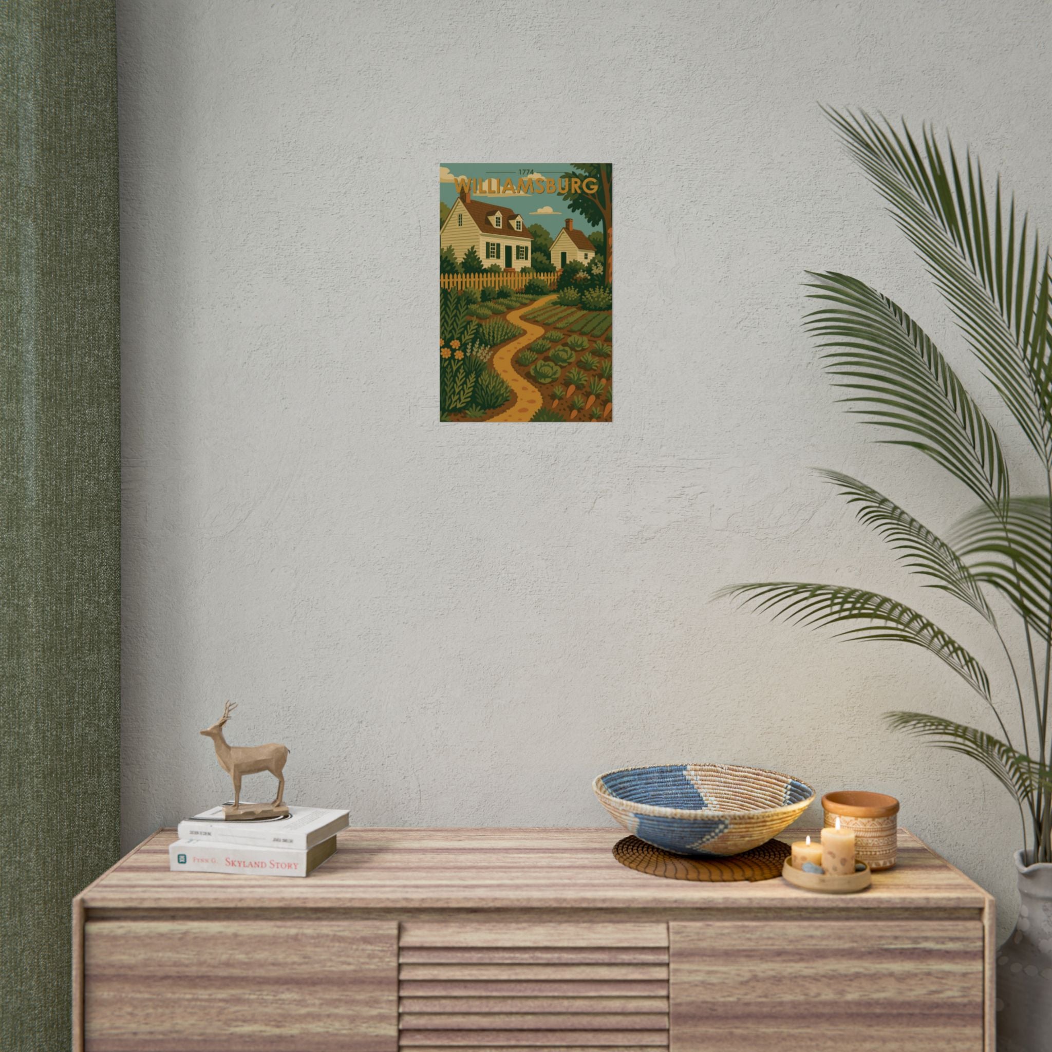 Williamsburg Garden Poster | 1774 | Vintage-Inspired Poster Print