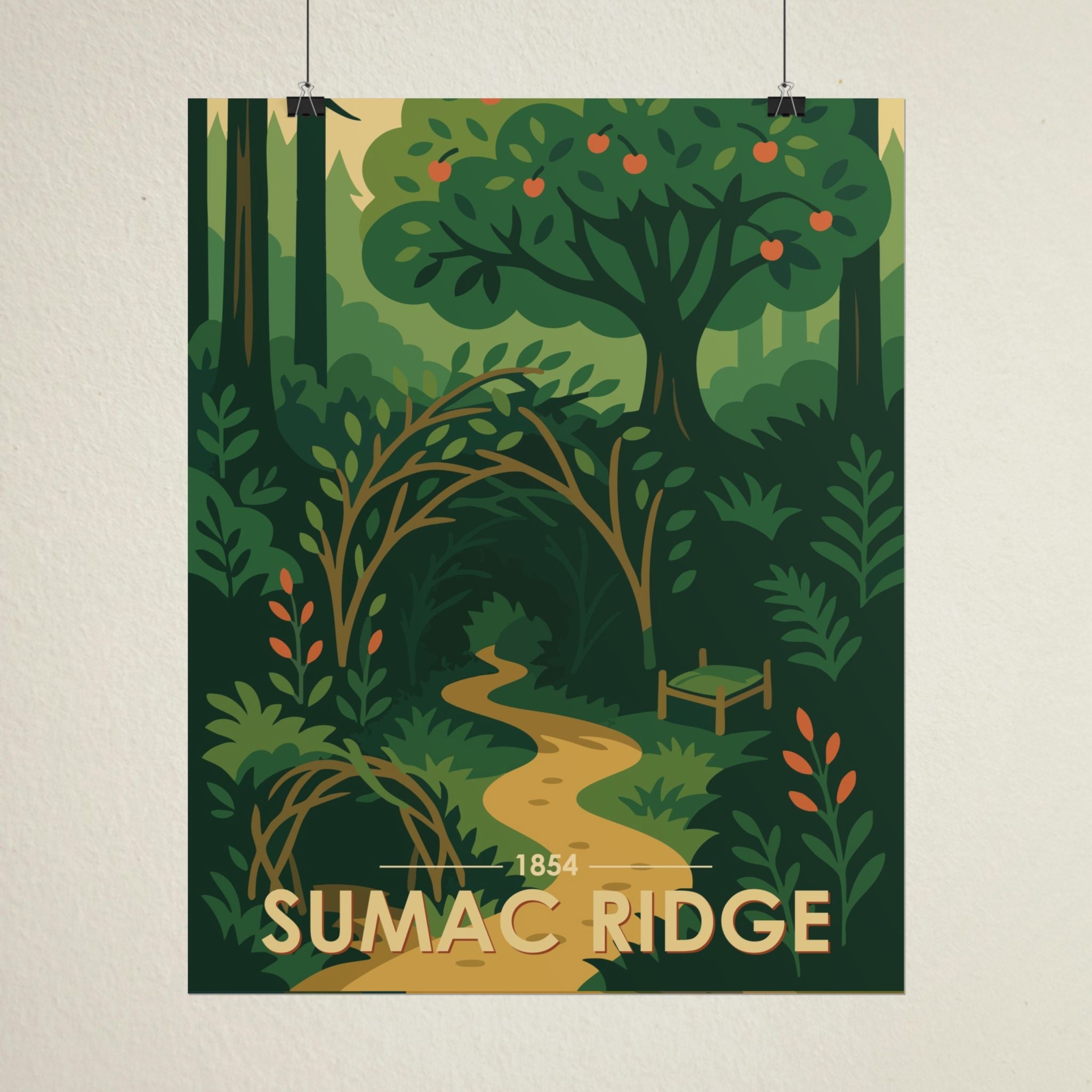 Sumac Ridge Poster | 1854 | Vintage-Inspired Poster Print