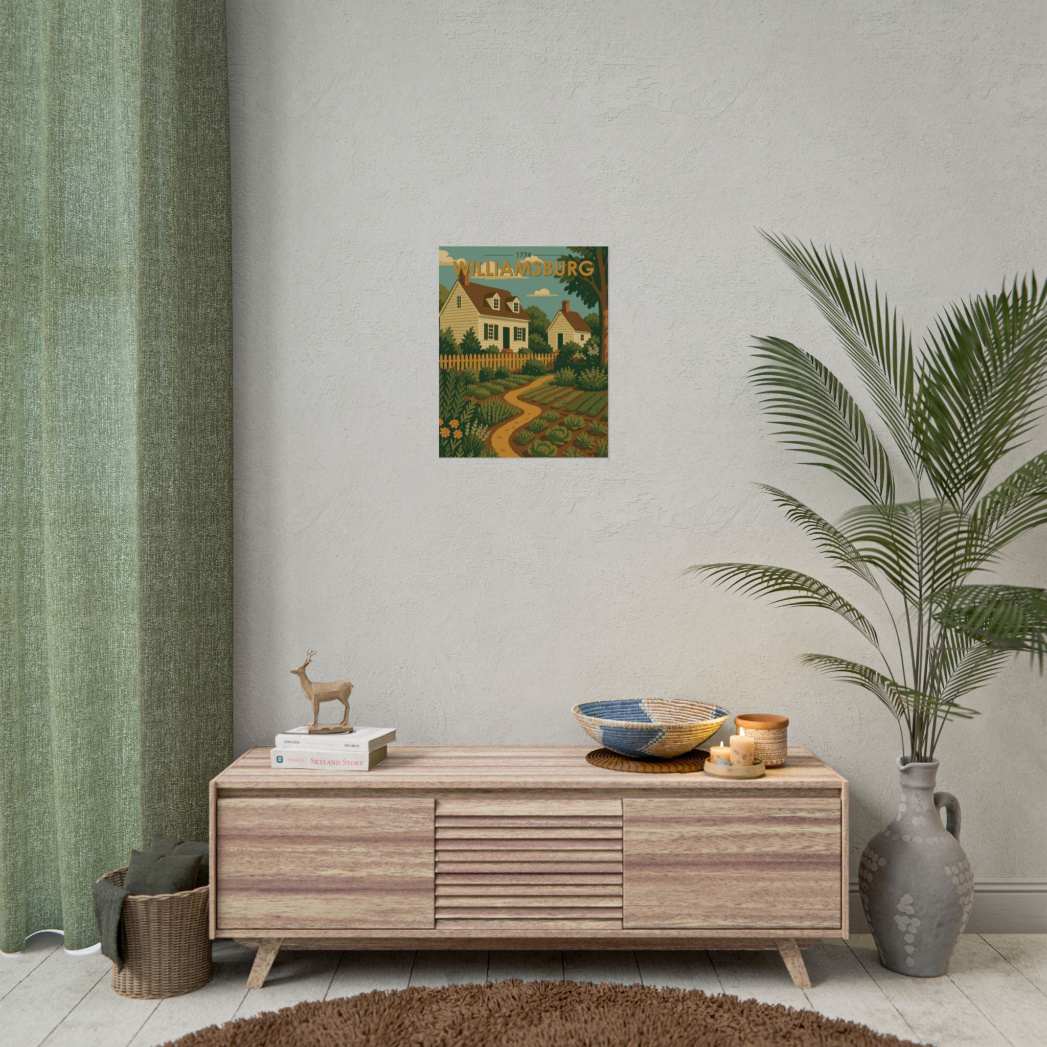 Williamsburg Garden Poster | 1774 | Vintage-Inspired Poster Print