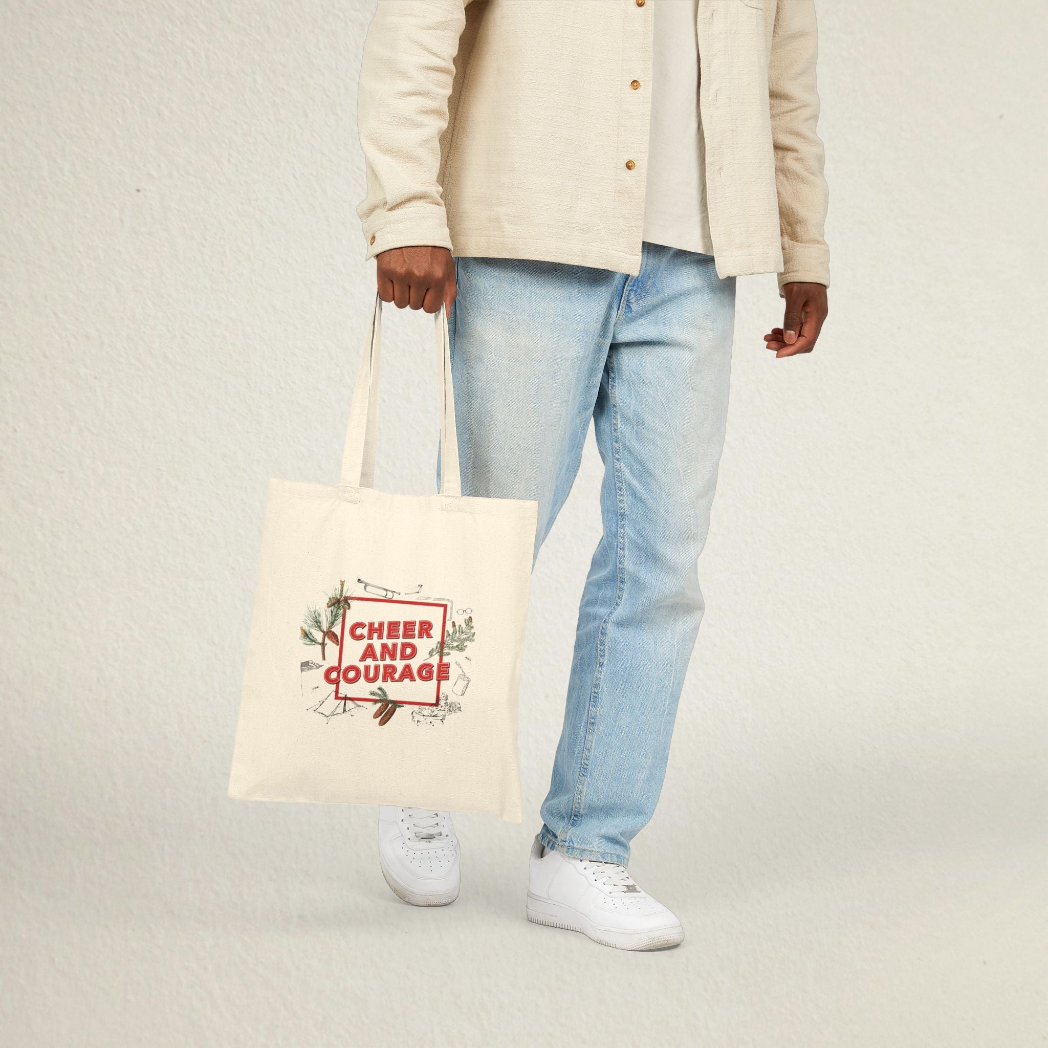 Cheer and Courage Tote | Cotton Canvas Bag | 1944 Summer Collection