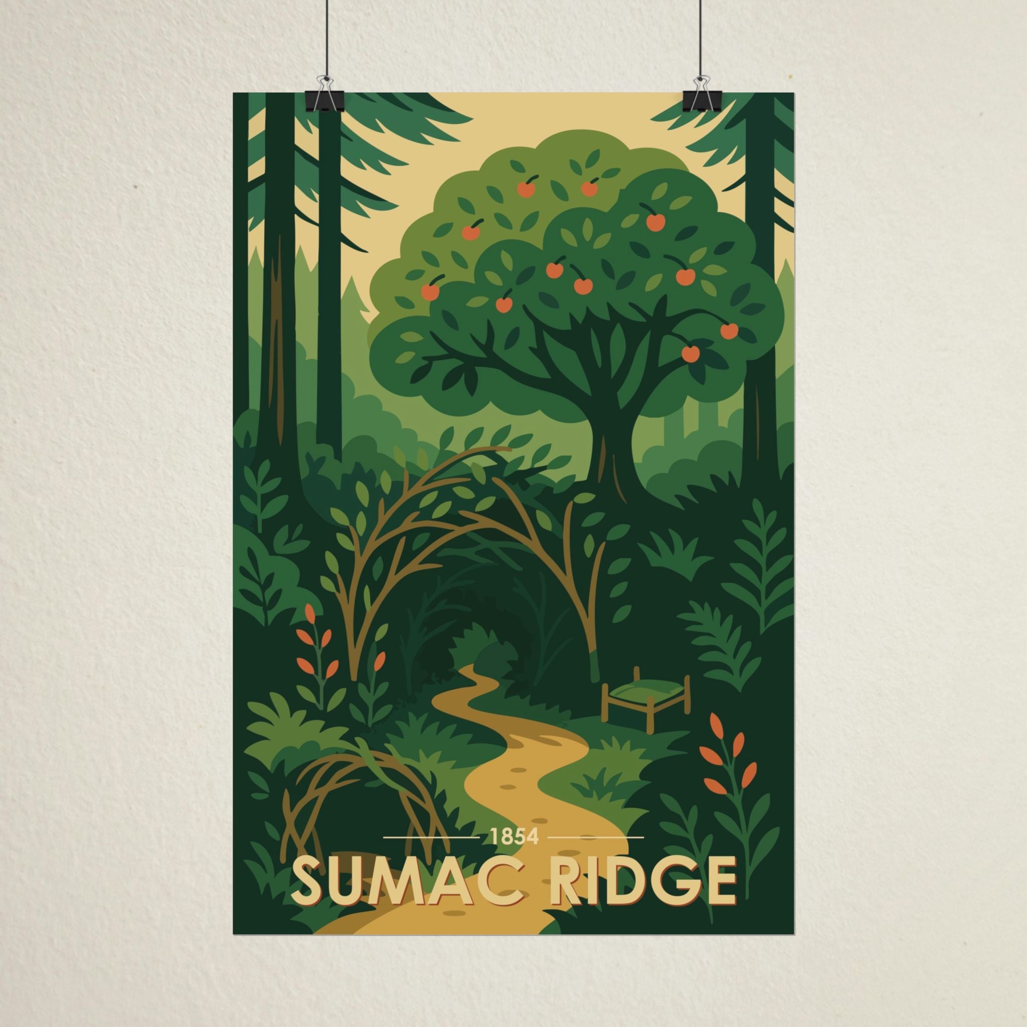 Sumac Ridge Poster | 1854 | Vintage-Inspired Poster Print