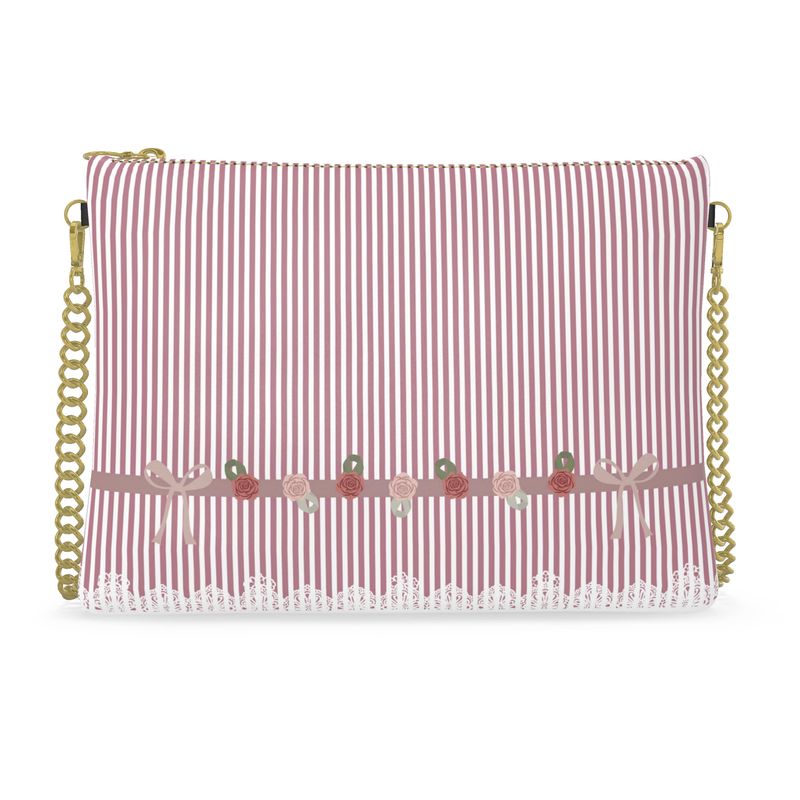 Tea Rose and Lace Striped Bag | 1904 | Chic and Elegant