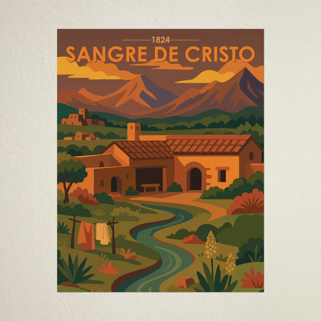 Sangre de Cristo Poster | 1824 | Vintage-Inspired Poster Print