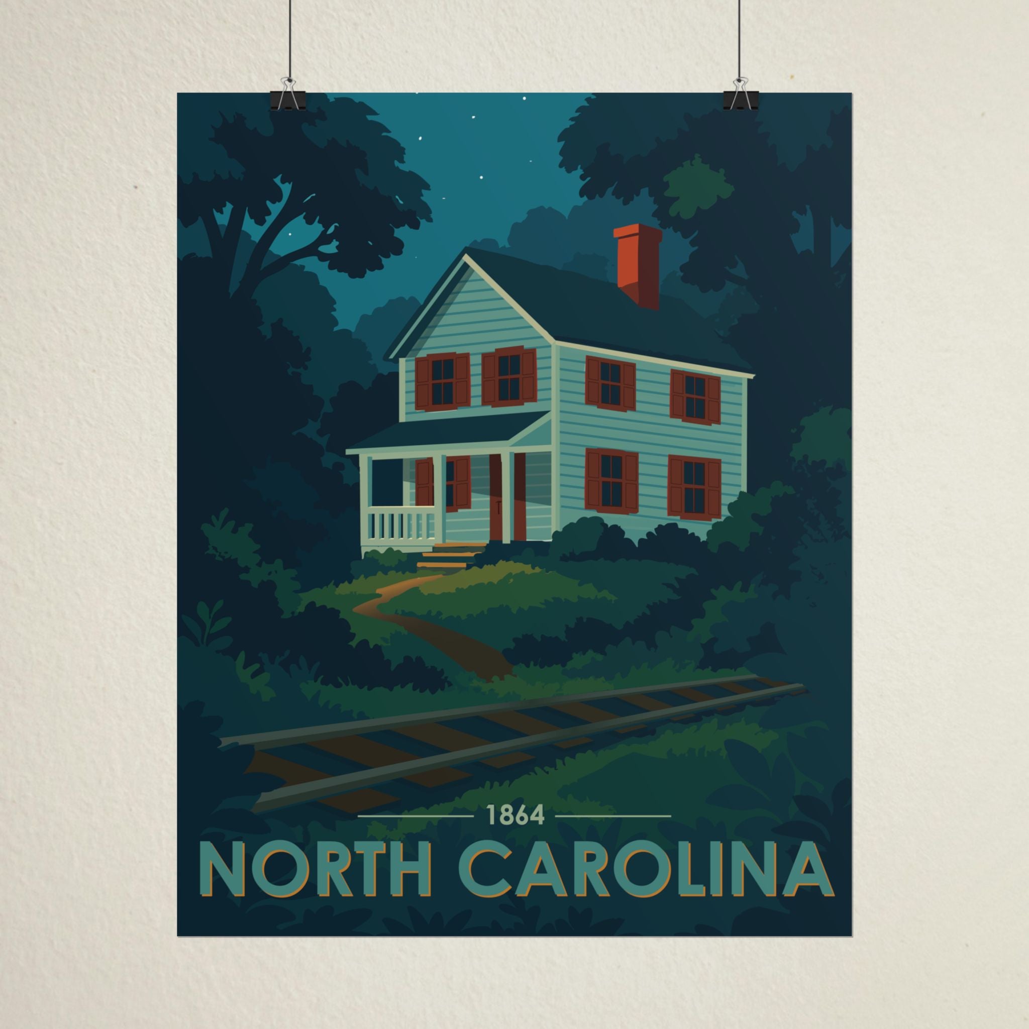 North Carolina Poster | 1864 | Vintage-Inspired Poster Print
