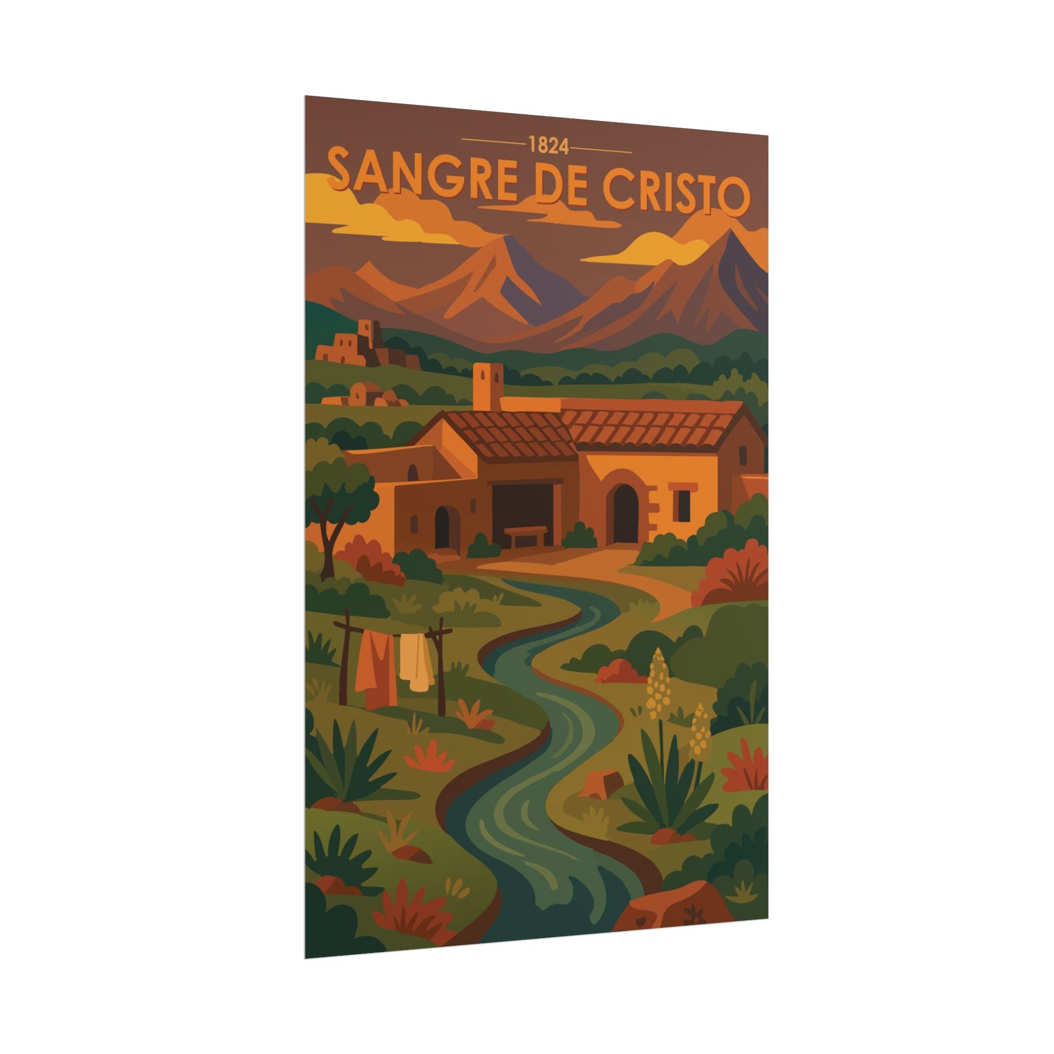 Sangre de Cristo Poster | 1824 | Vintage-Inspired Poster Print