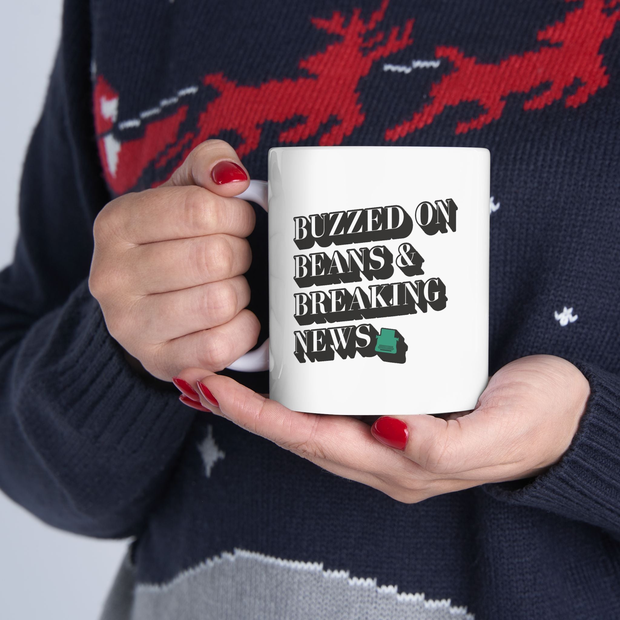 Buzzed on Beans and Breaking News | 1934 | Ceramic Mug