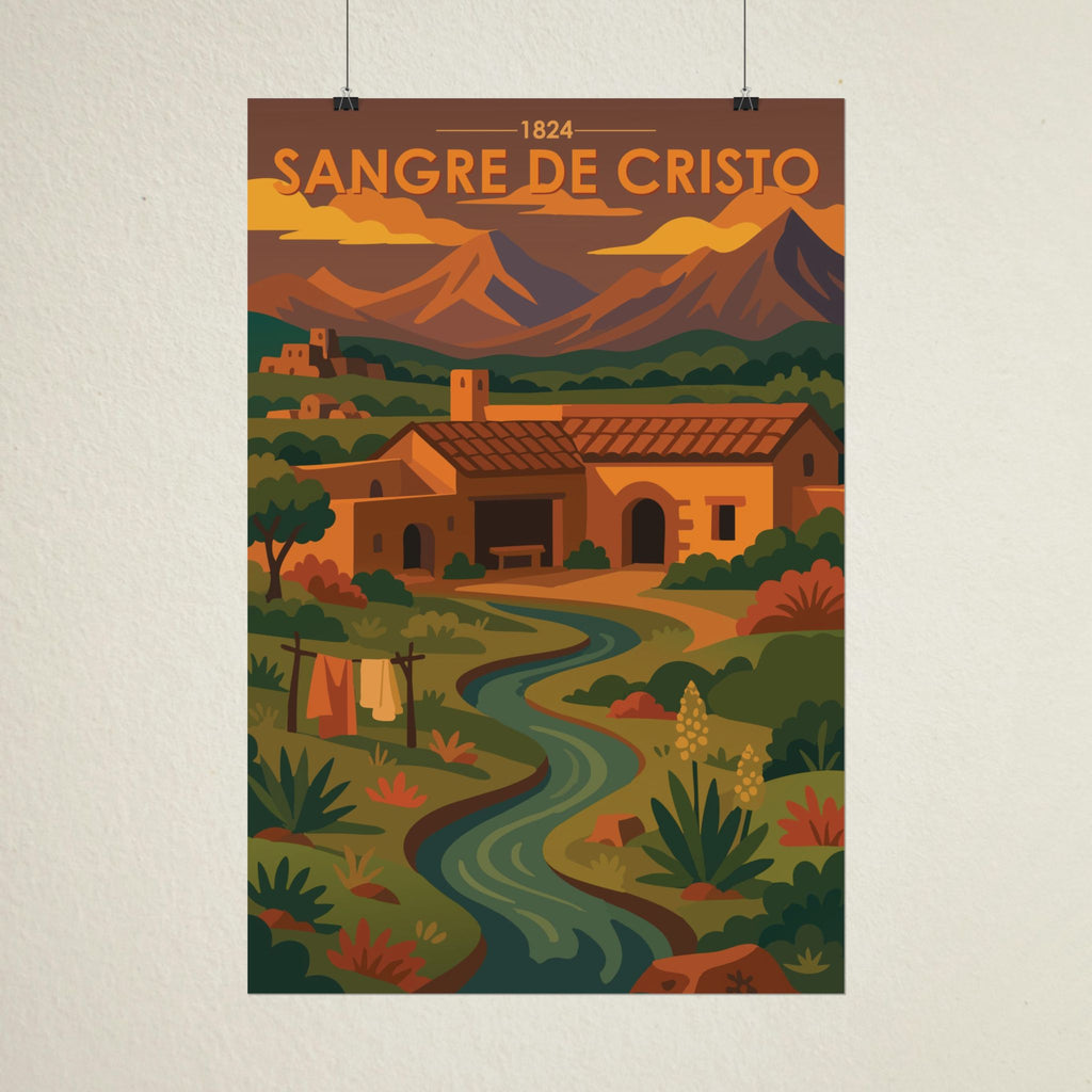 Sangre de Cristo Poster | 1824 | Vintage-Inspired Poster Print