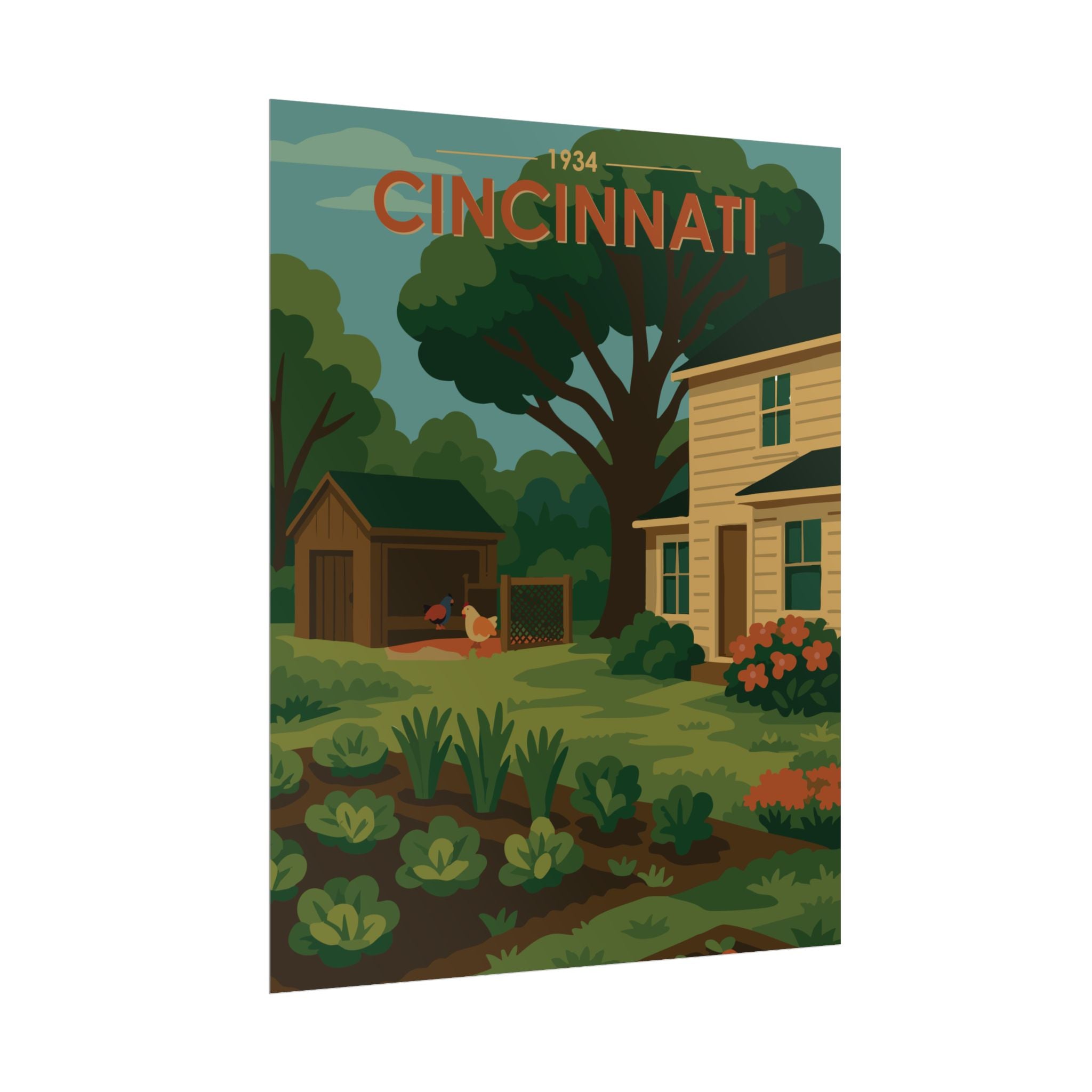 Cincinnati Poster | 1934 | Vintage-Inspired Poster Print