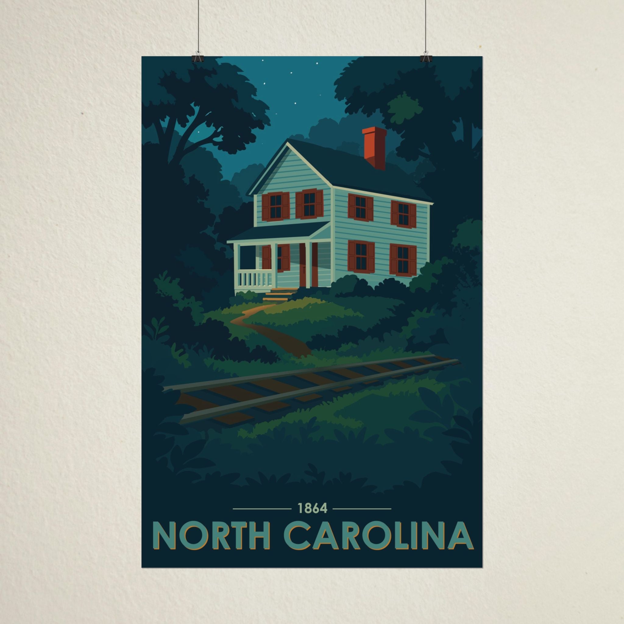 North Carolina Poster | 1864 | Vintage-Inspired Poster Print