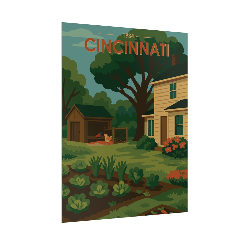 Cincinnati Poster | 1934 | Vintage-Inspired Poster Print