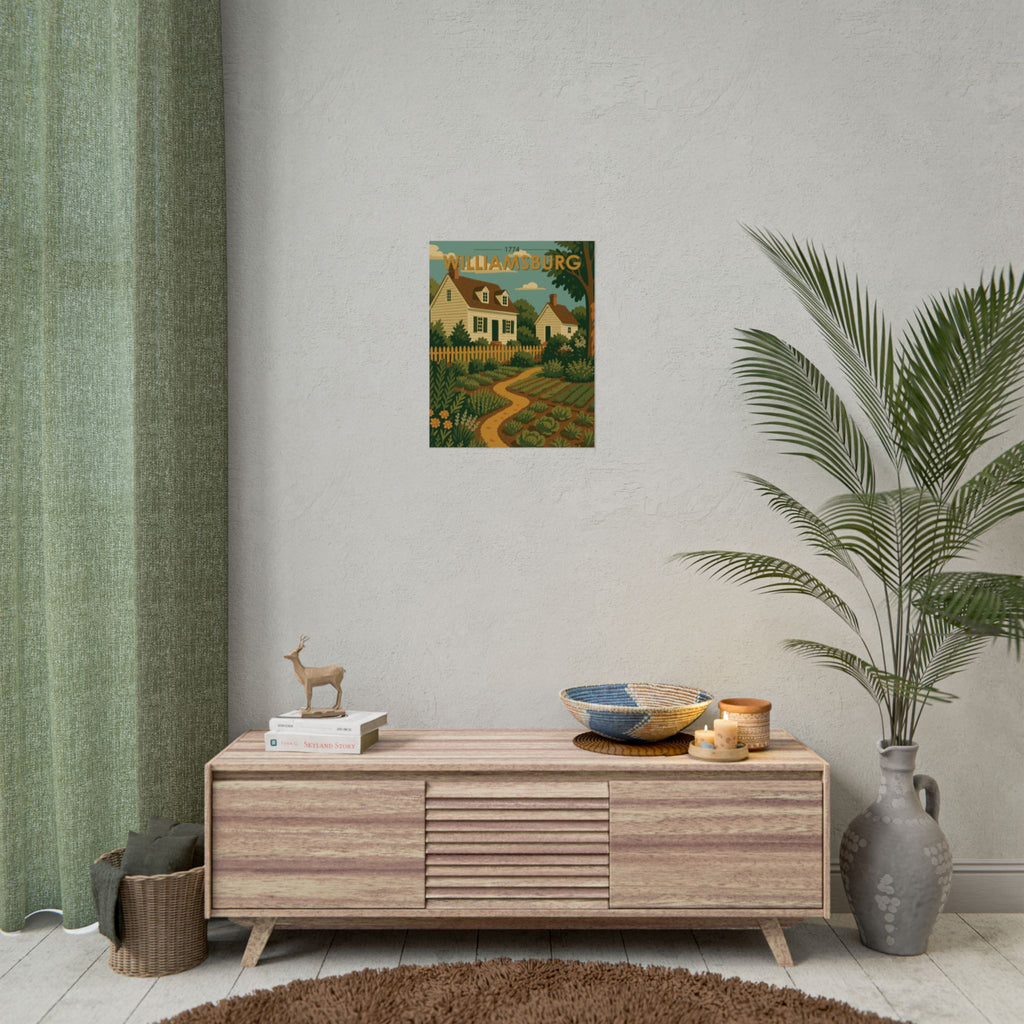Williamsburg Garden Poster | 1774 | Vintage-Inspired Poster Print