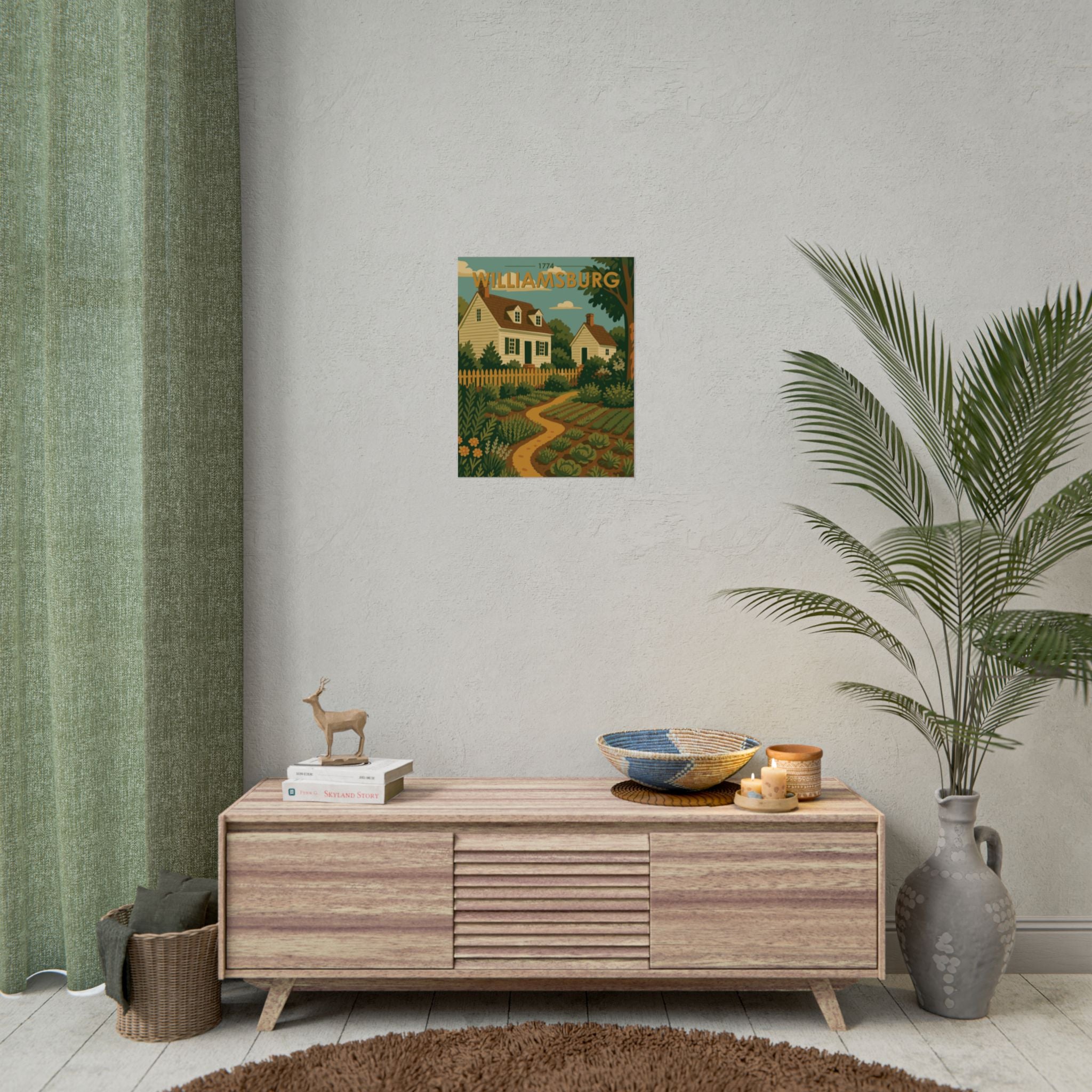 Williamsburg Garden Poster | 1774 | Vintage-Inspired Poster Print