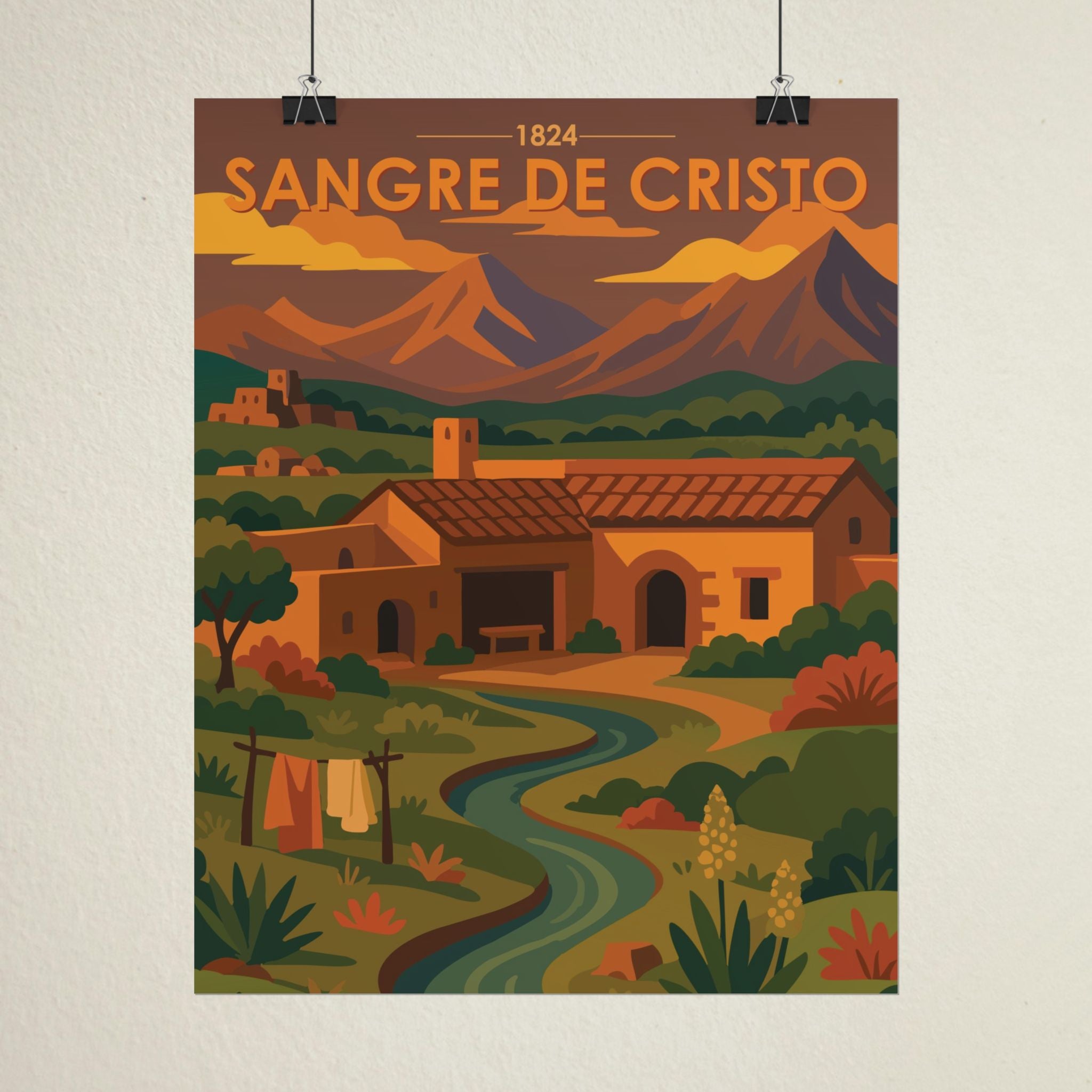 Sangre de Cristo Poster | 1824 | Vintage-Inspired Poster Print