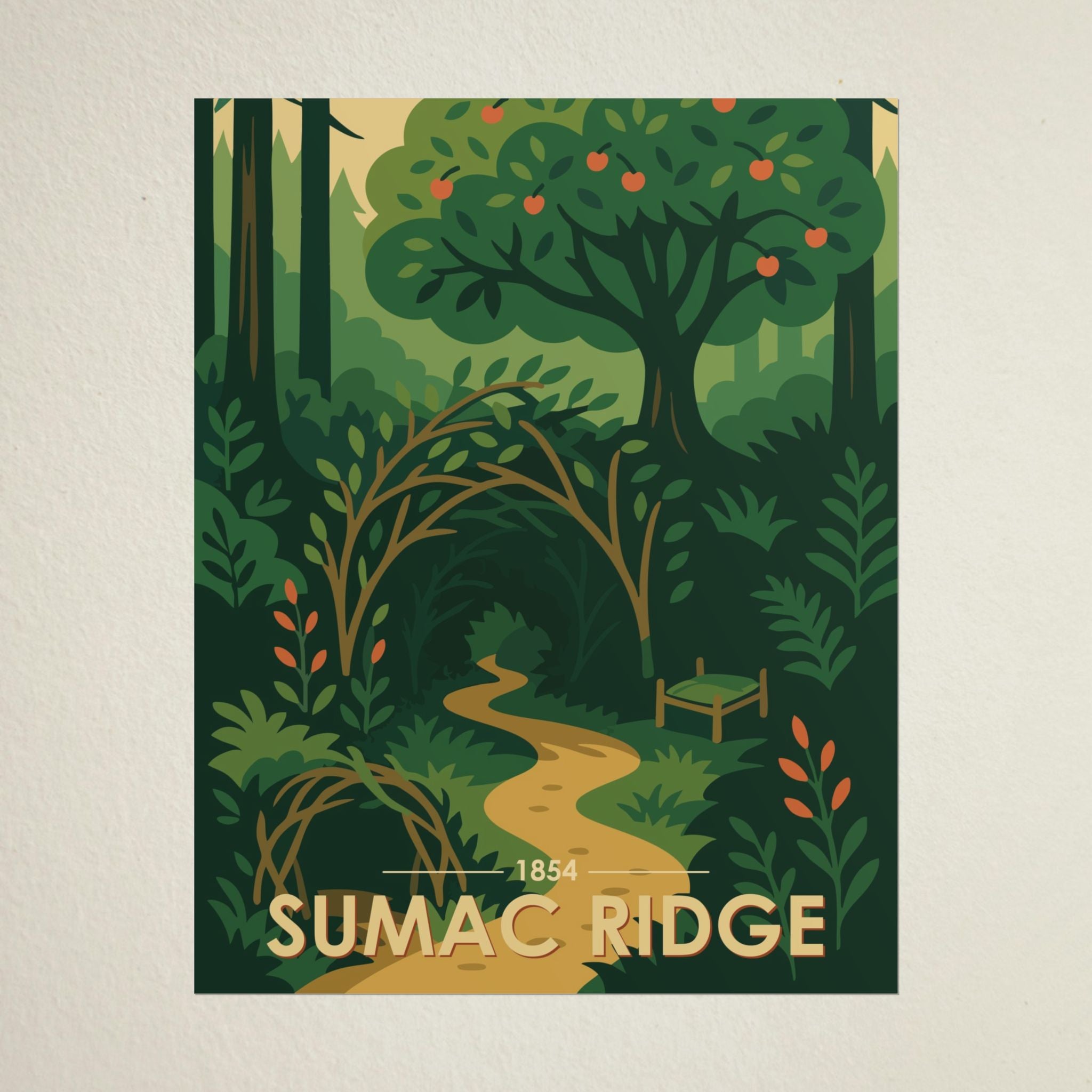 Sumac Ridge Poster | 1854 | Vintage-Inspired Poster Print