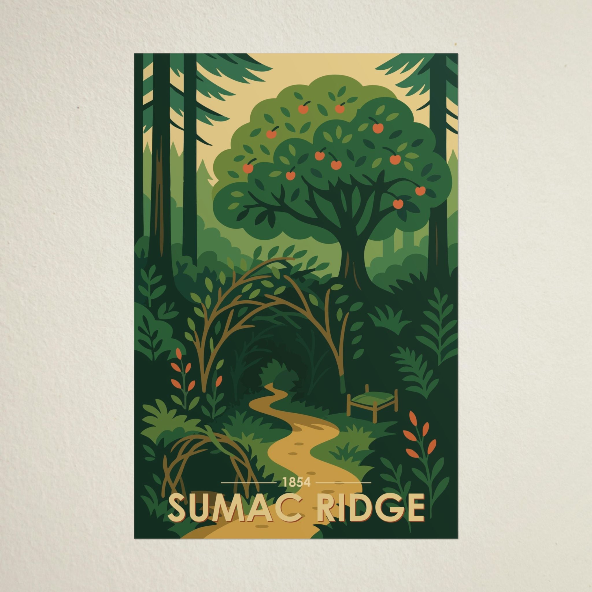 Sumac Ridge Poster | 1854 | Vintage-Inspired Poster Print