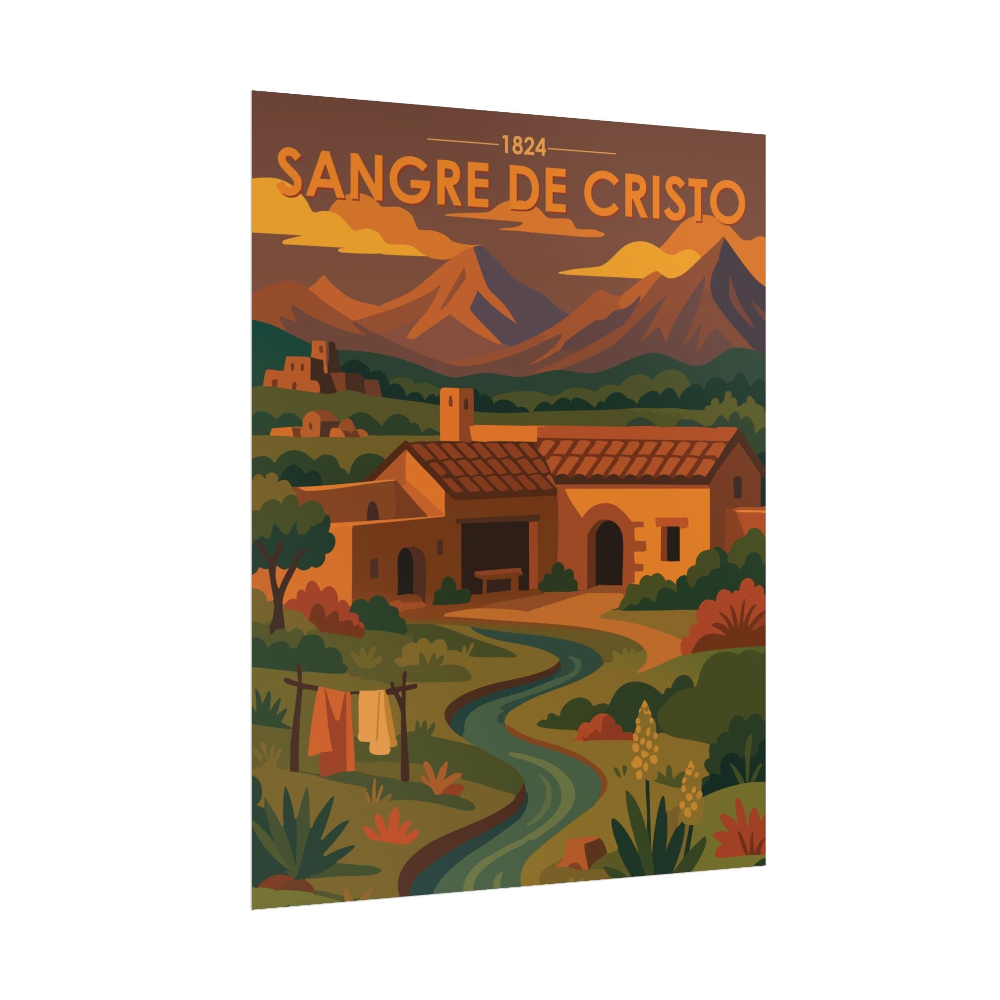 Sangre de Cristo Poster | 1824 | Vintage-Inspired Poster Print