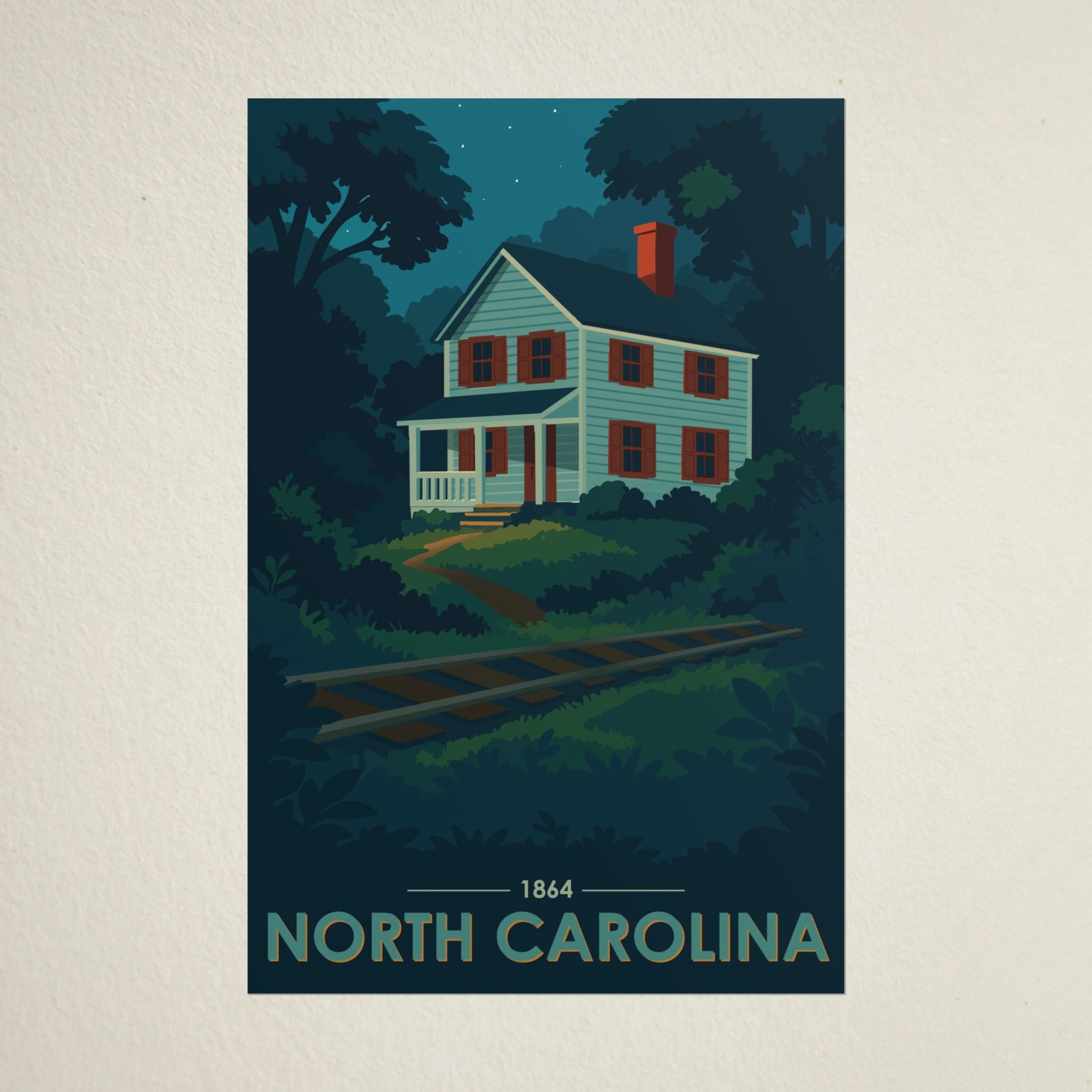 North Carolina Poster | 1864 | Vintage-Inspired Poster Print