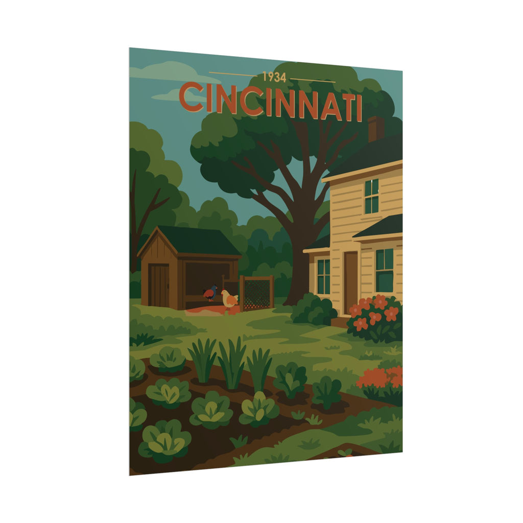Cincinnati Poster | 1934 | Vintage-Inspired Poster Print