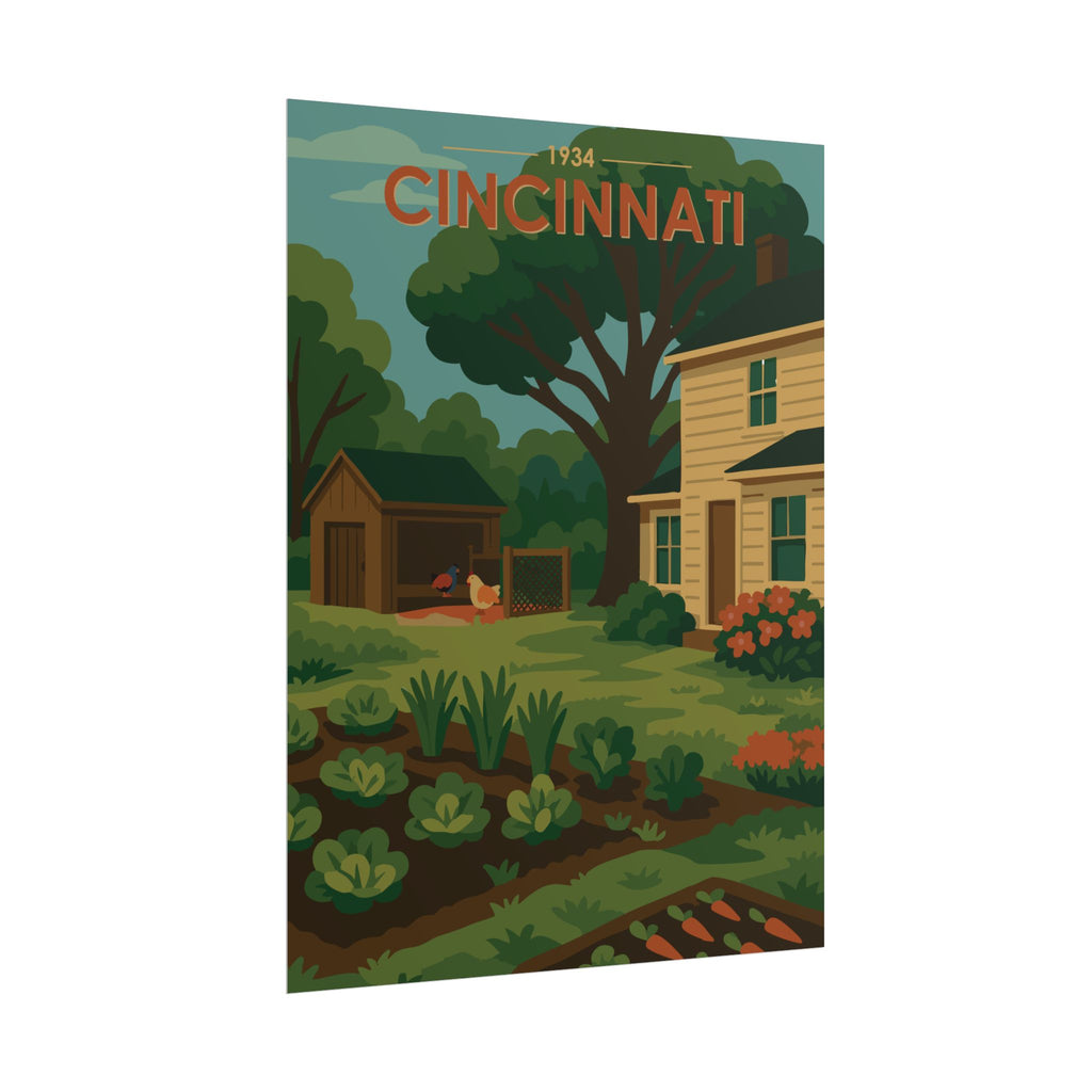 Cincinnati Poster | 1934 | Vintage-Inspired Poster Print