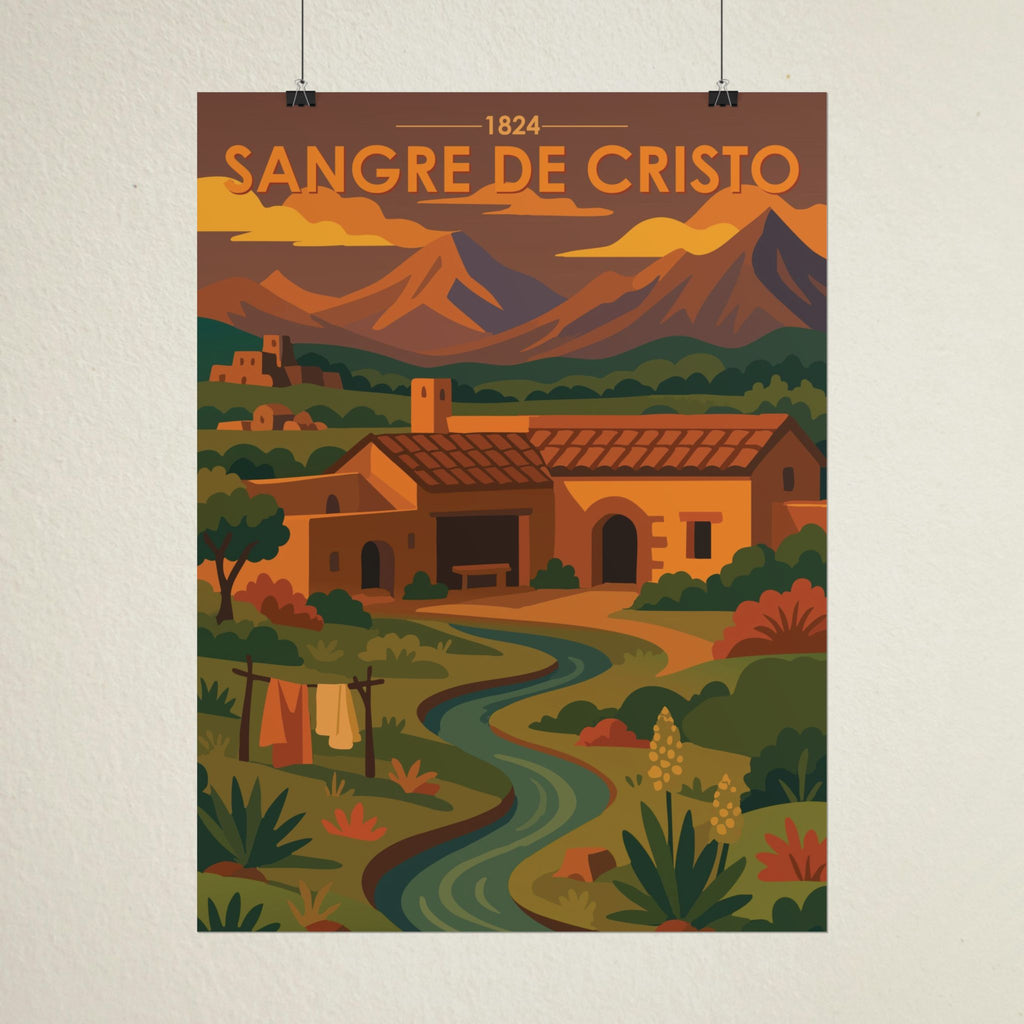 Sangre de Cristo Poster | 1824 | Vintage-Inspired Poster Print