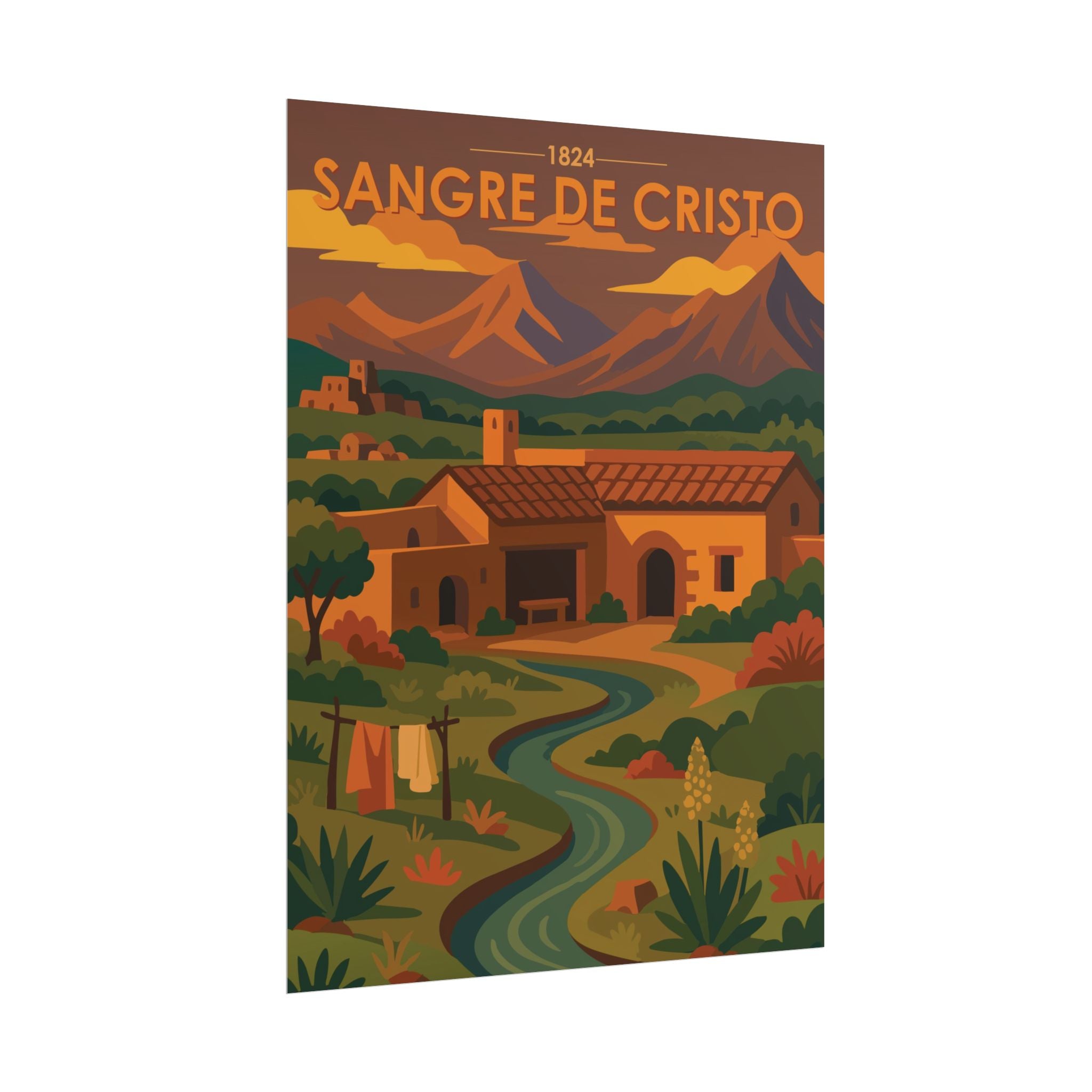 Sangre de Cristo Poster | 1824 | Vintage-Inspired Poster Print