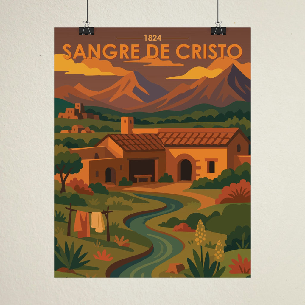 Sangre de Cristo Poster | 1824 | Vintage-Inspired Poster Print