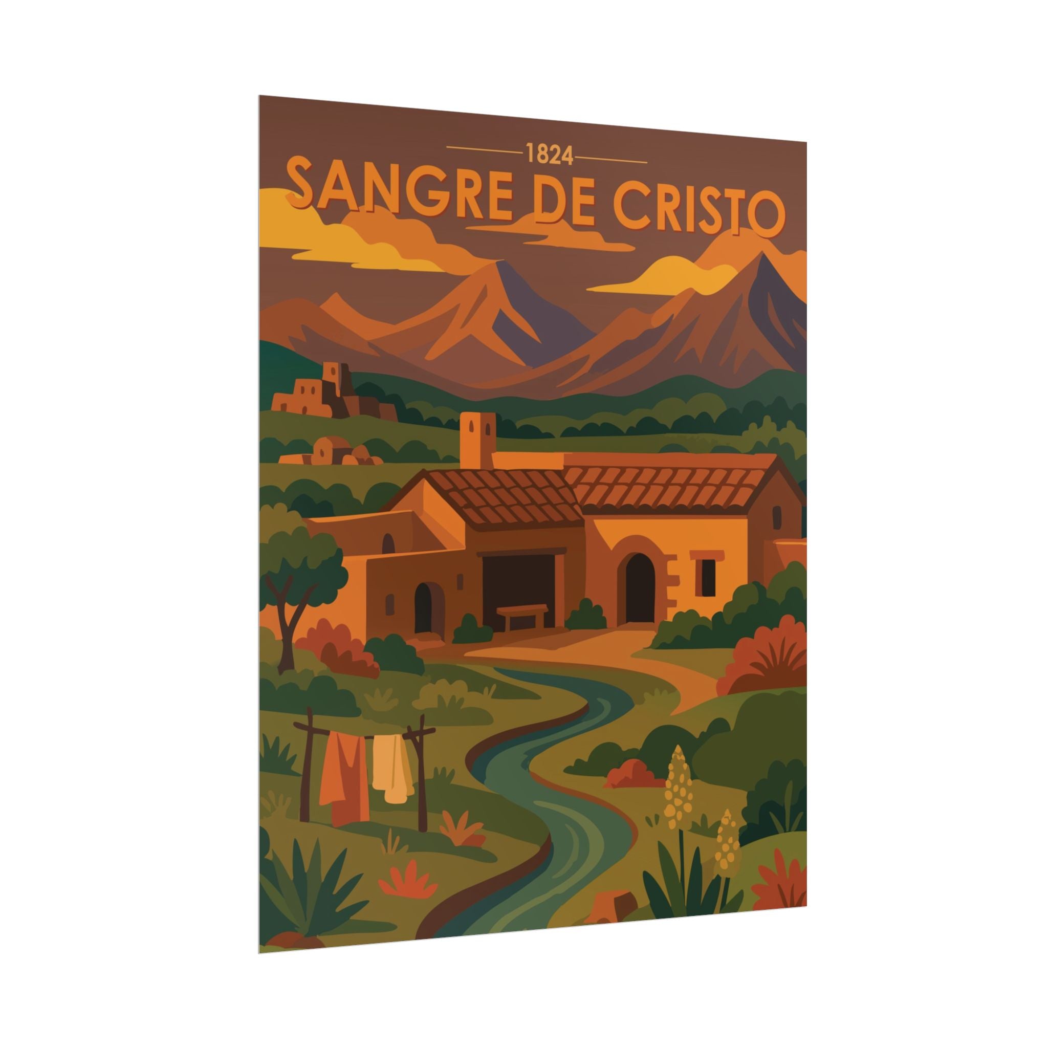 Sangre de Cristo Poster | 1824 | Vintage-Inspired Poster Print